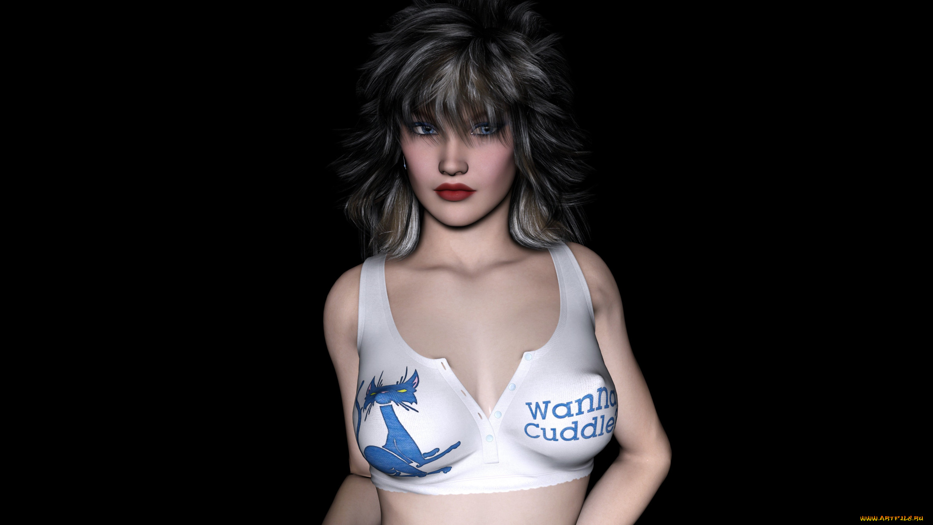 3д, графика, люди, , people, девушка, взгляд, фон