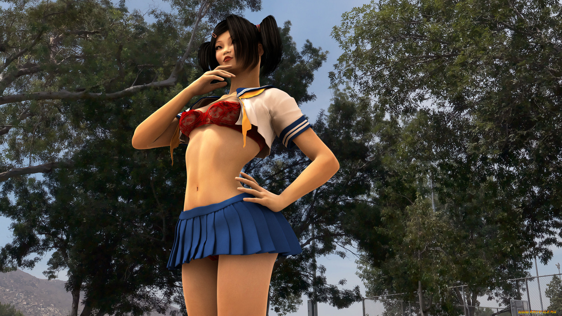 3д, графика, люди, , people, взгляд, девушка, юбка