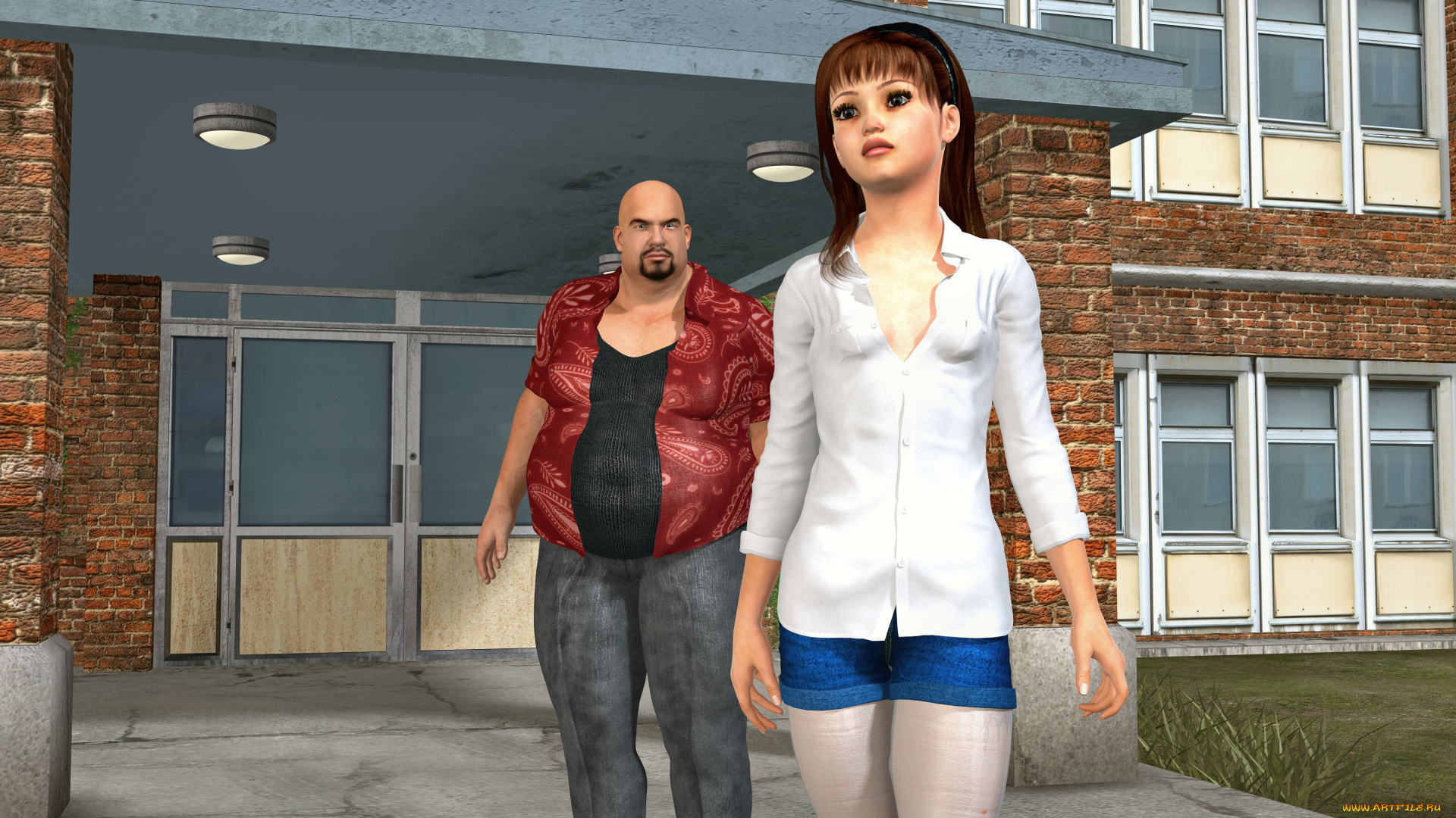 3д, графика, люди, , people, взгляд, девушка, мужчина