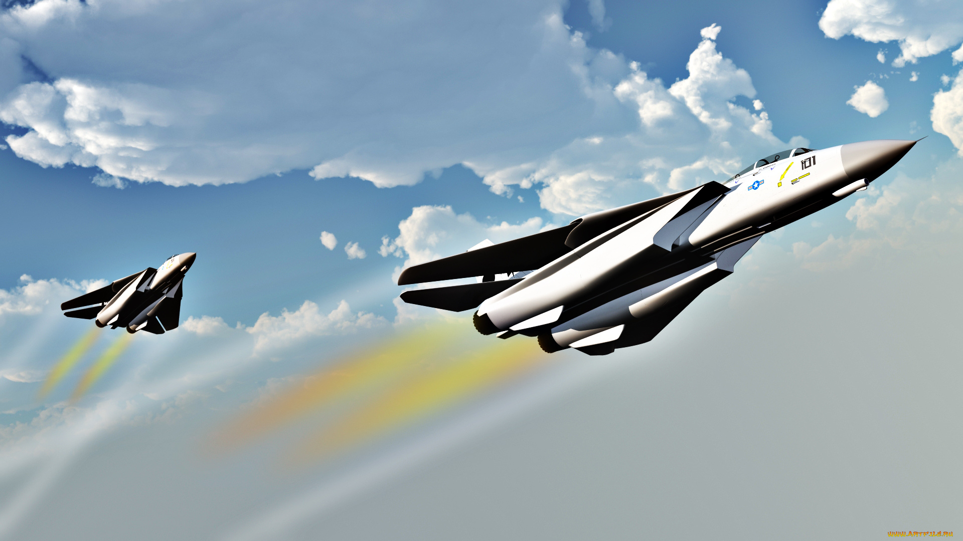 авиация, 3д, рисованые, v-graphic, полет, истребитель, облака