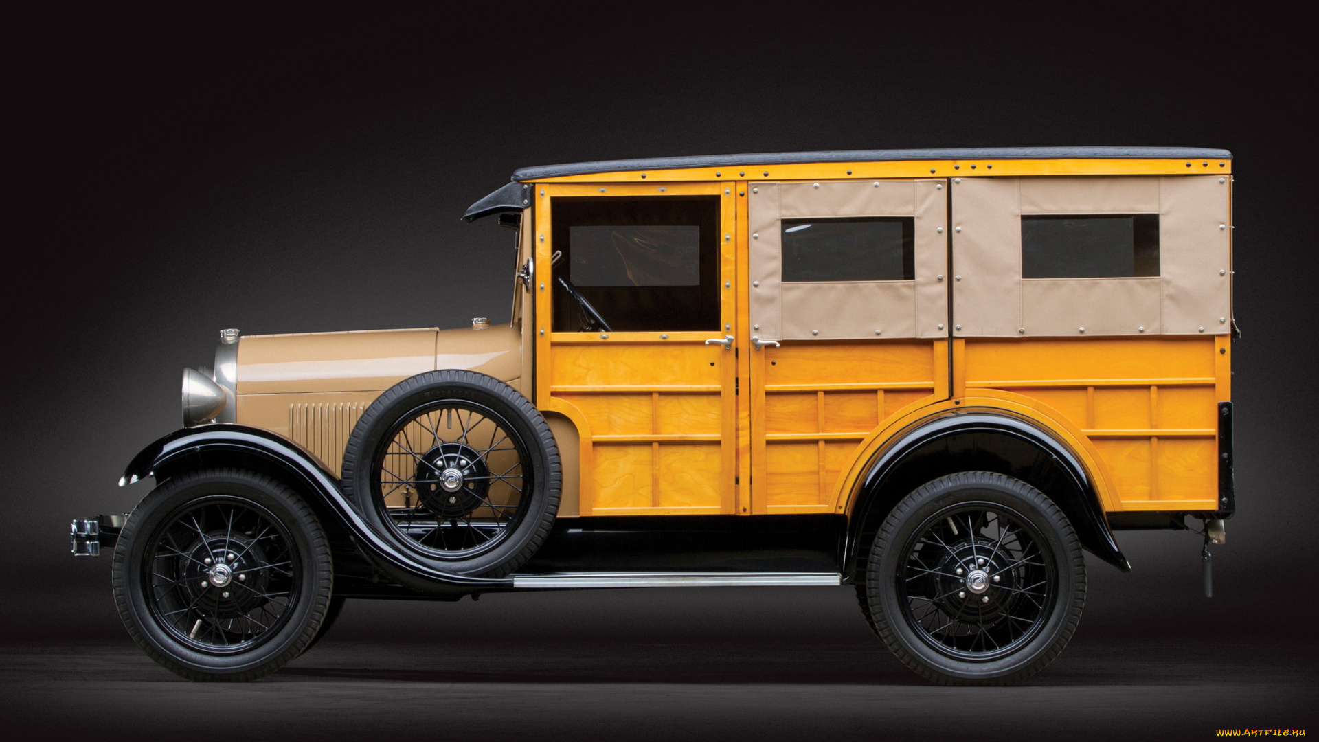 автомобили, классика, model, a, ford, 1929г, 150а, wagon, station, woody