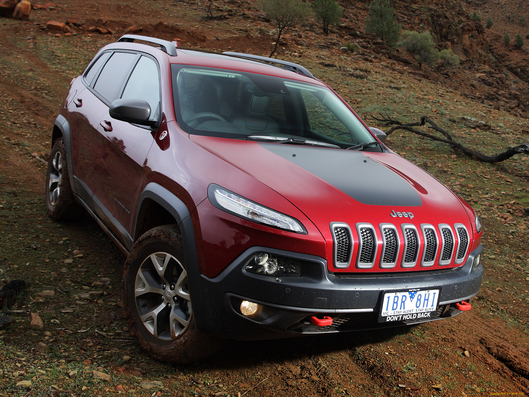 автомобили, jeep, красный, 2014г, cherokee, trailhawk, au-spec, kl