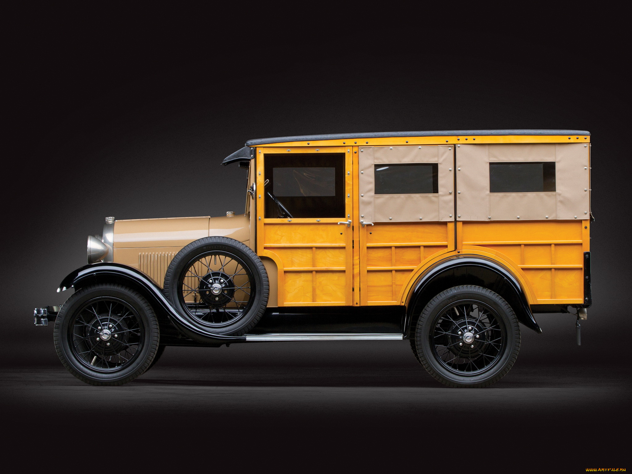 автомобили, классика, model, a, ford, 1929г, 150а, wagon, station, woody