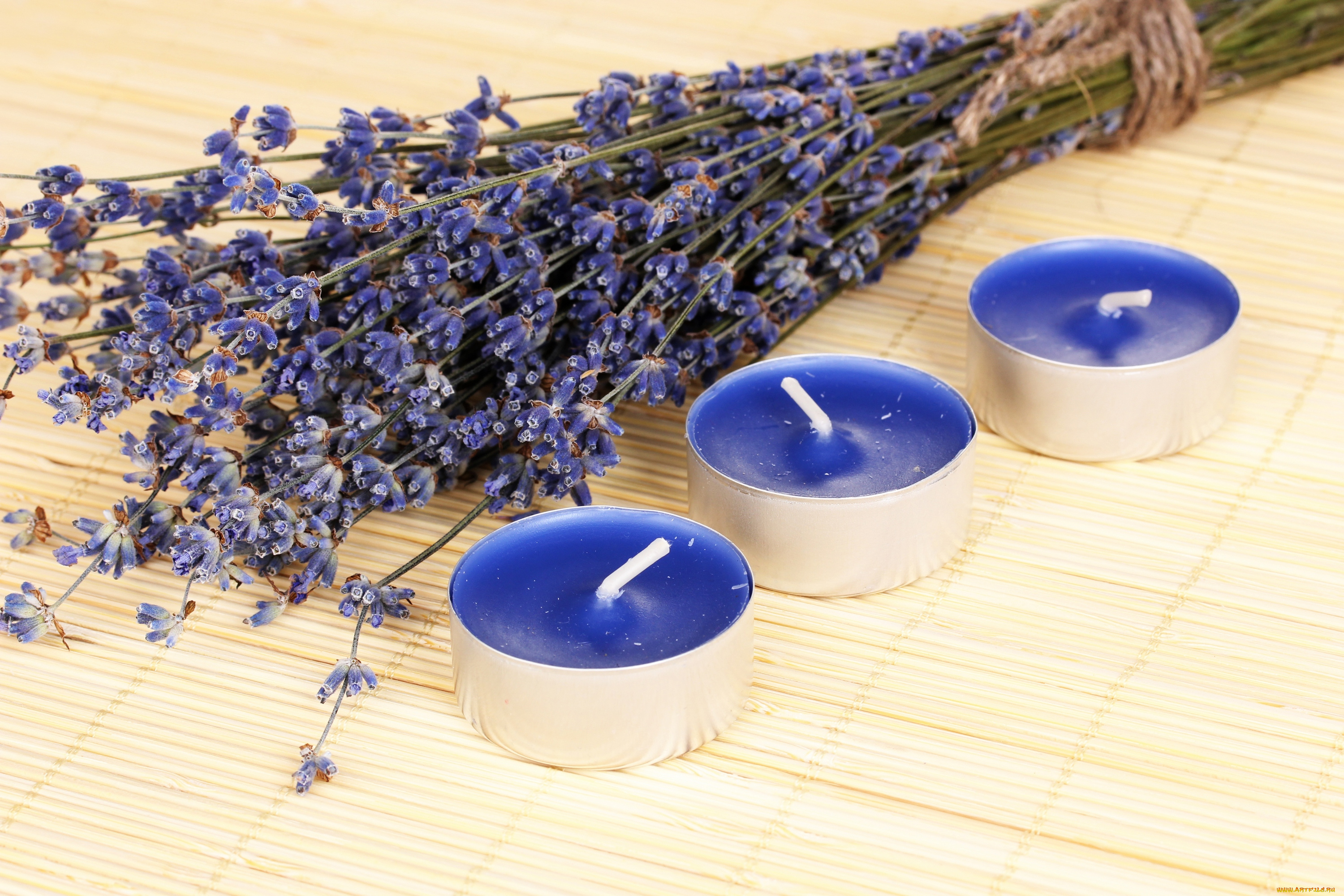 разное, свечи, пучок, лаванда