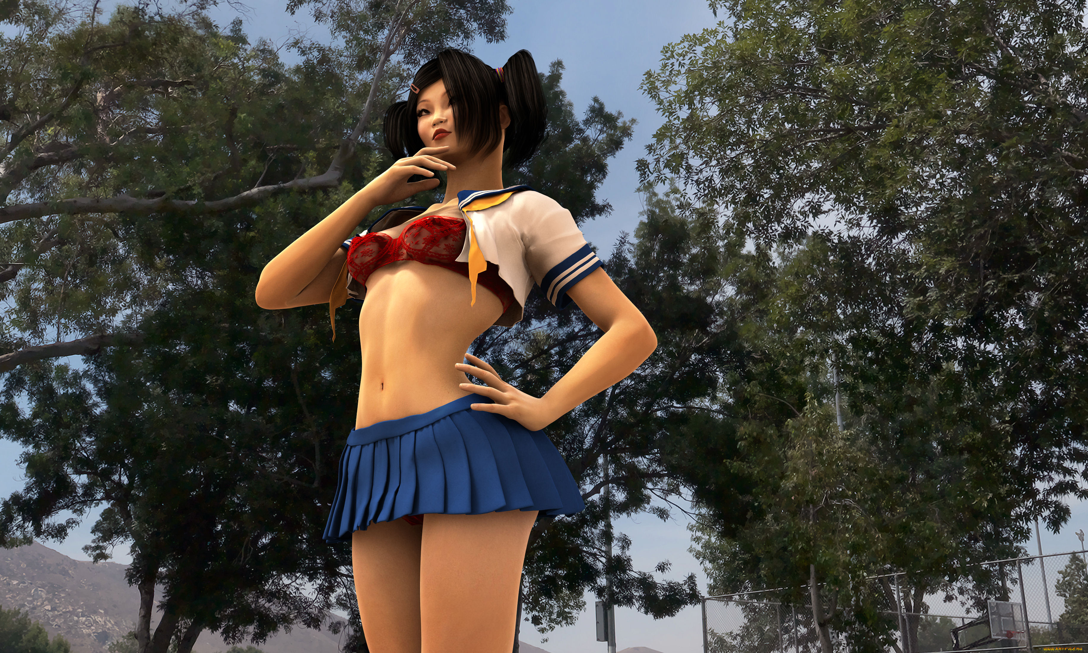 3д, графика, люди, , people, взгляд, девушка, юбка