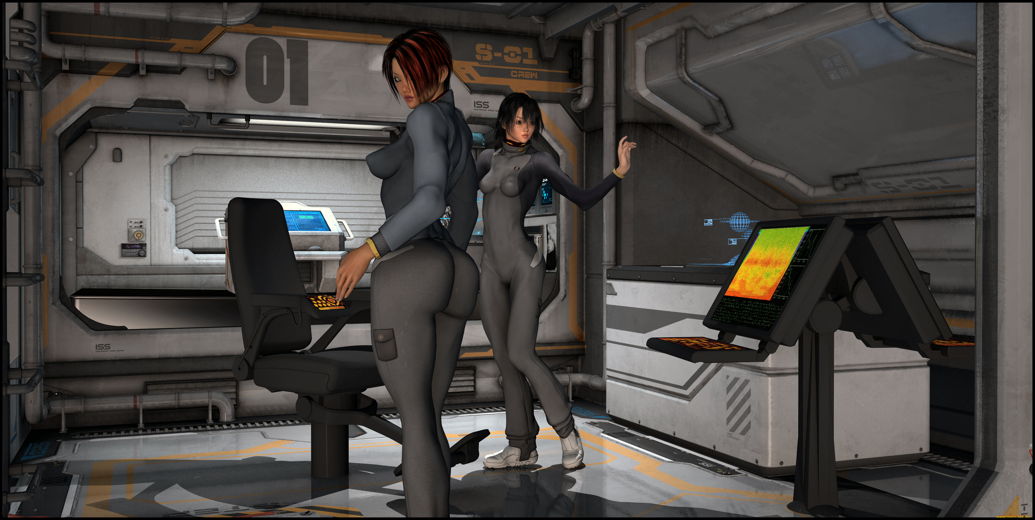 3д, графика, фантазия, , fantasy, взгляд, девушки