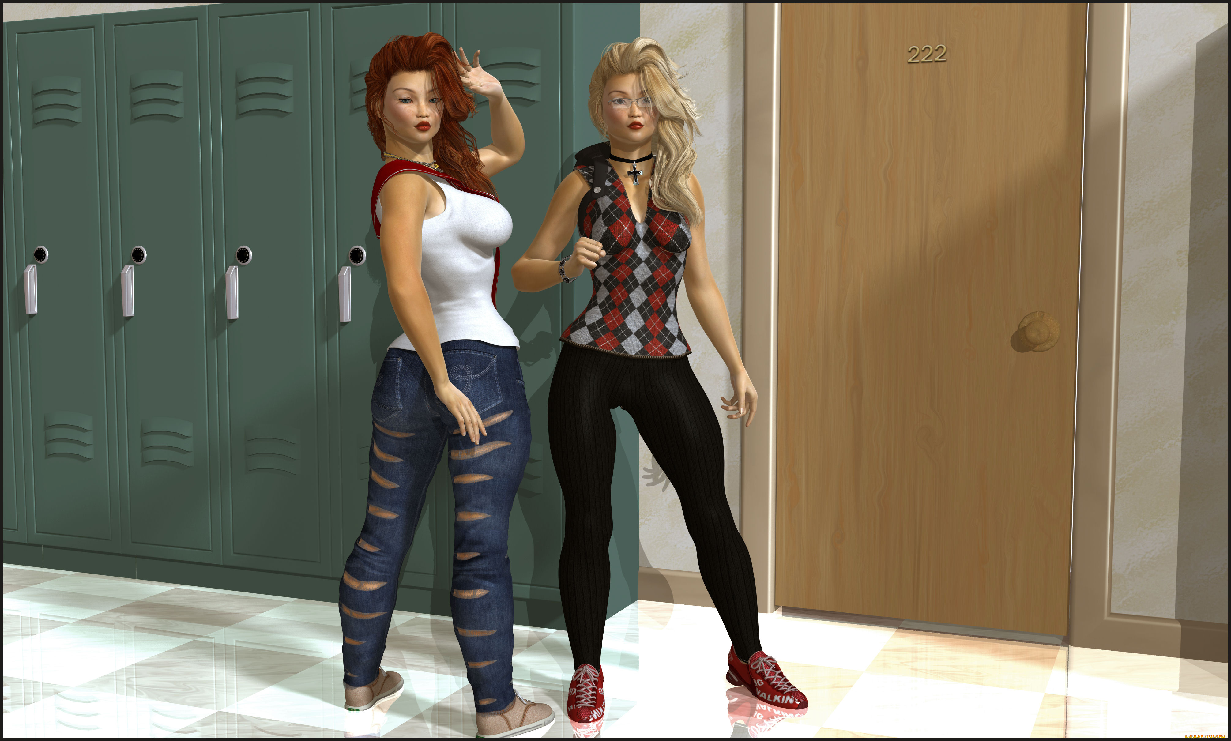 3д, графика, люди, , people, взгляд, девушки