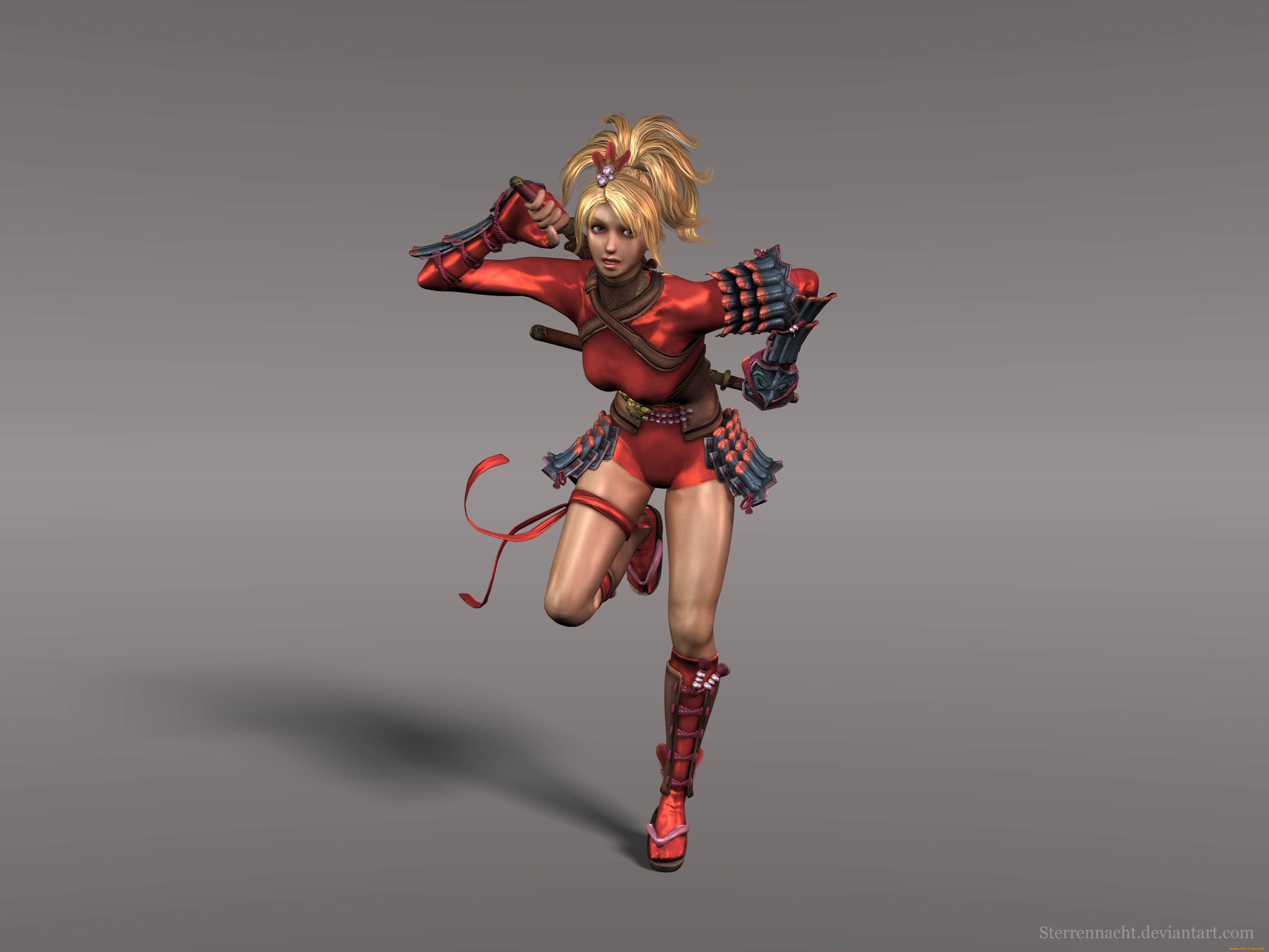 3д, графика, фантазия, , fantasy, катана, взгляд, девушка