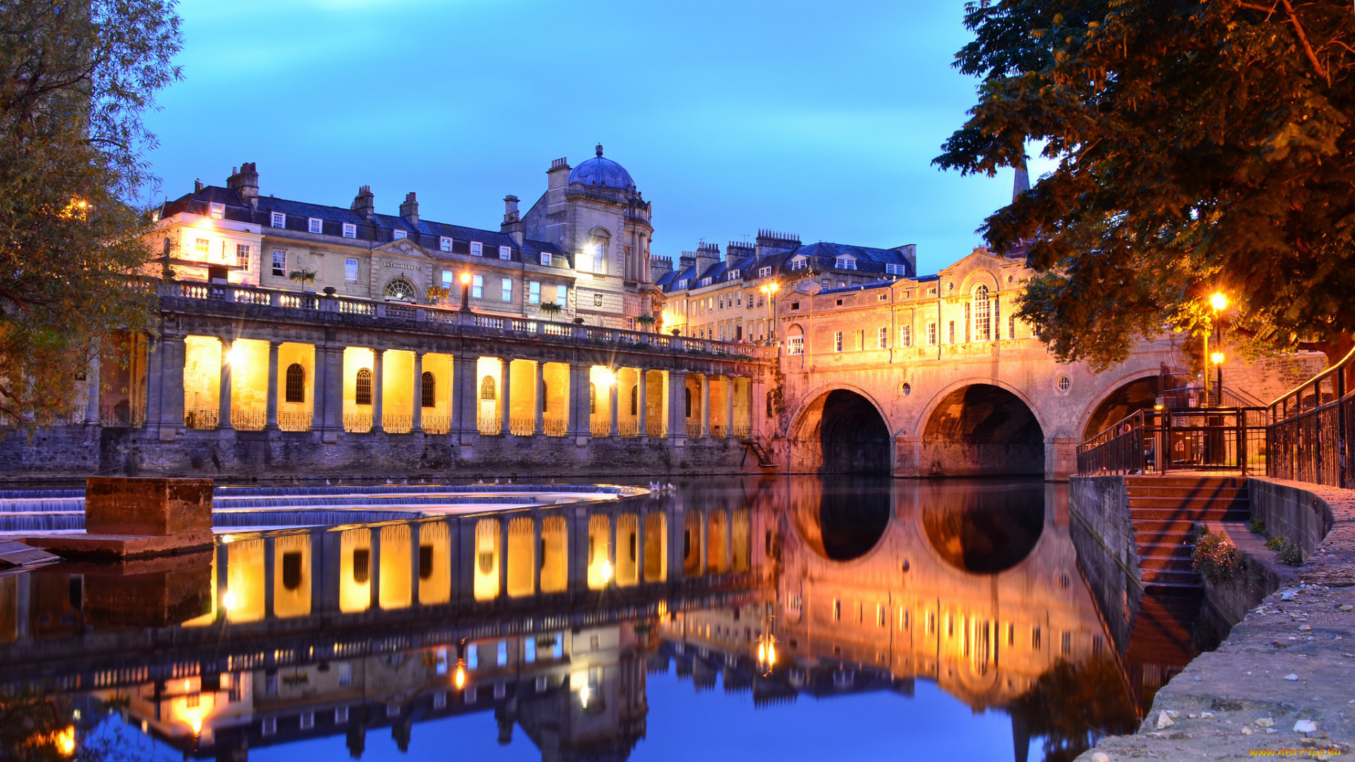 города, -, дворцы, , замки, , крепости, ночь, река, мост, огни