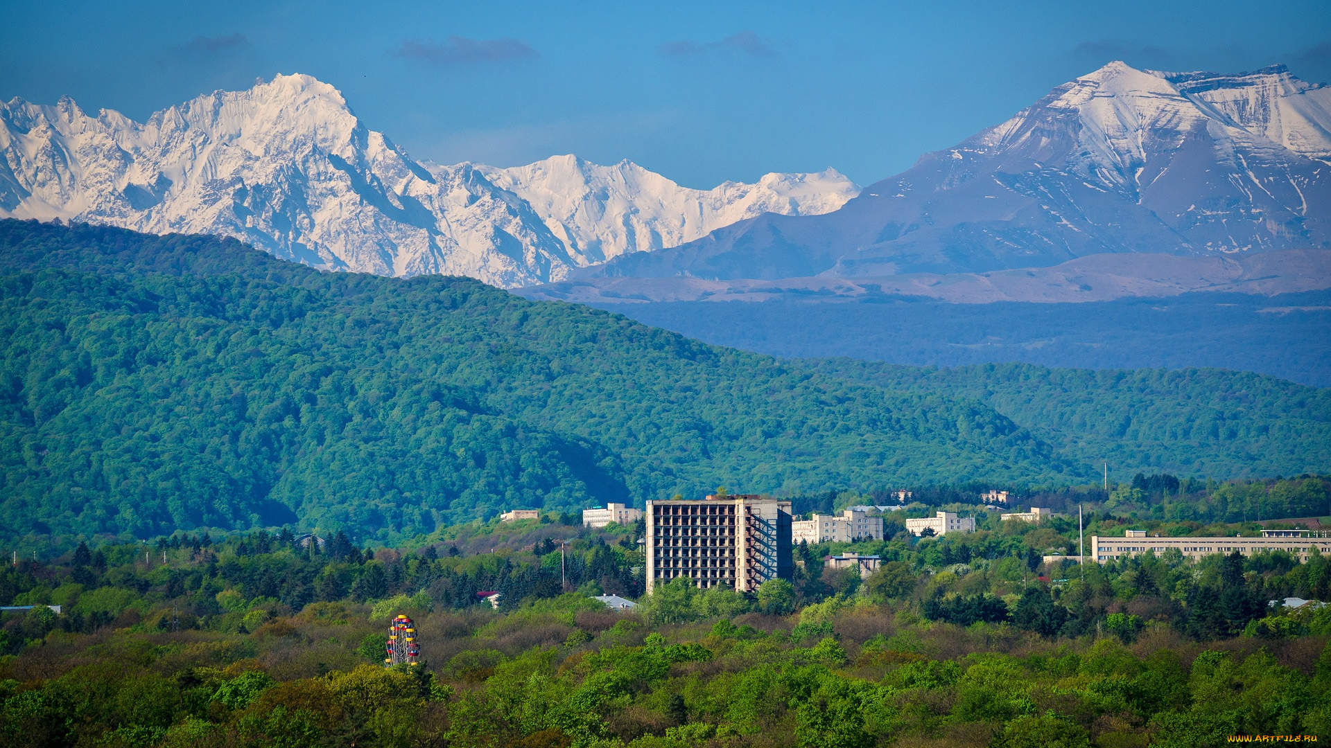 города, -, пейзажи, большой, кавказский, хребет, кбр, кабардино-балкария, нальчик, парк, лес, горы, россия