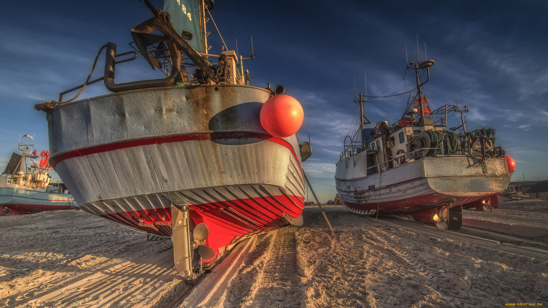 корабли, баркасы, , , буксиры, пляж, судно, океан, отлив