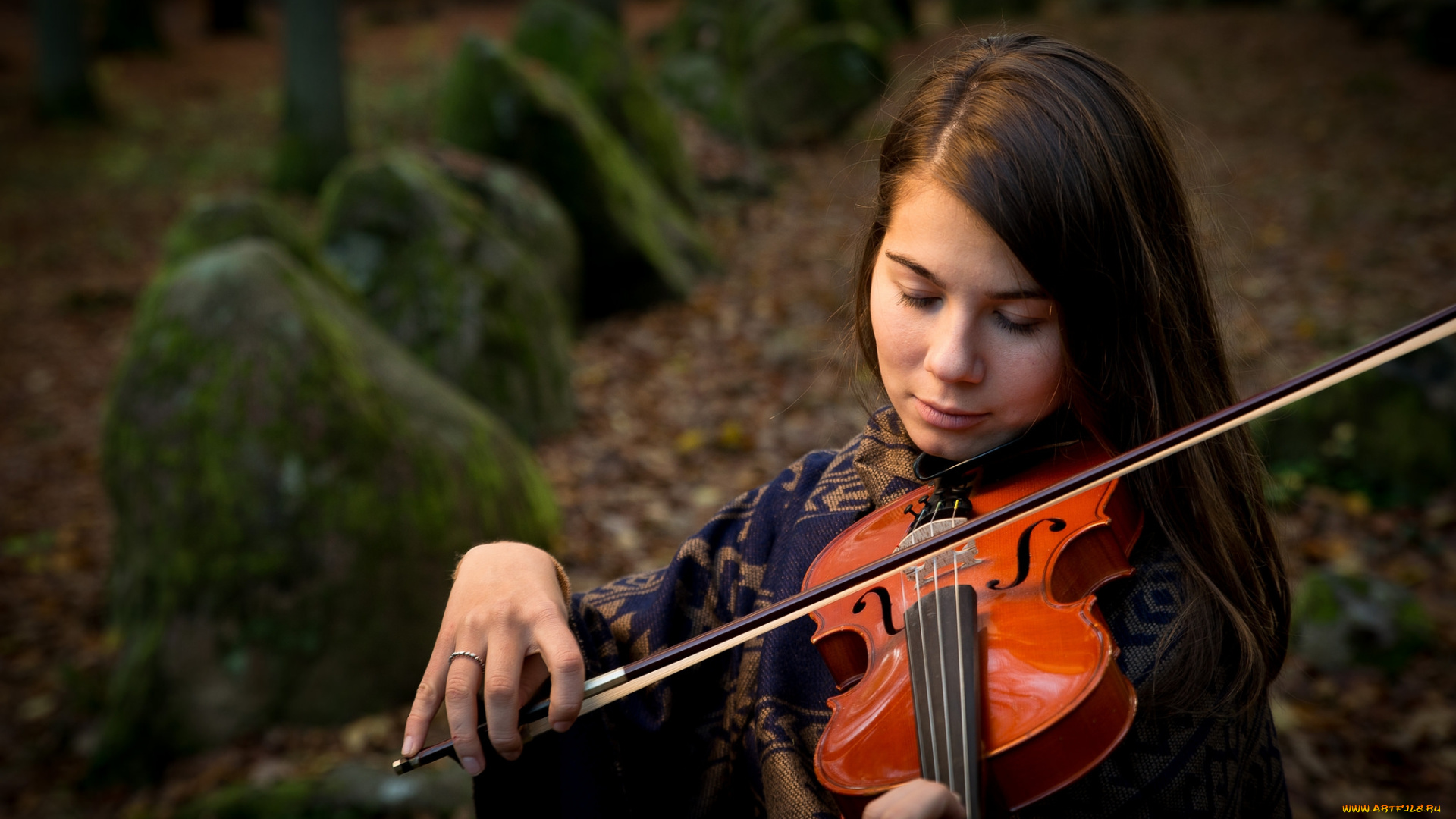 музыка, -, другое, скрипка, девушка