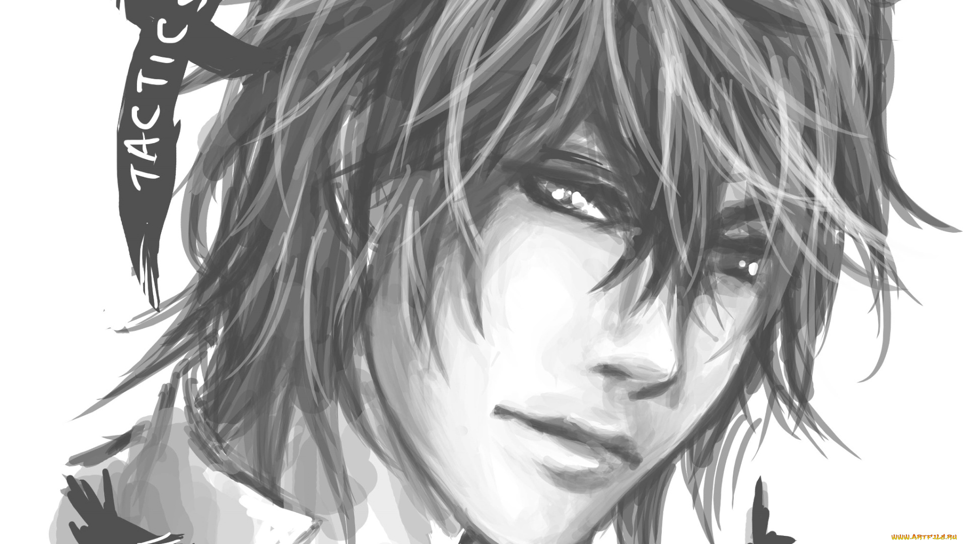 разное, арты, арт, парень, взгляд