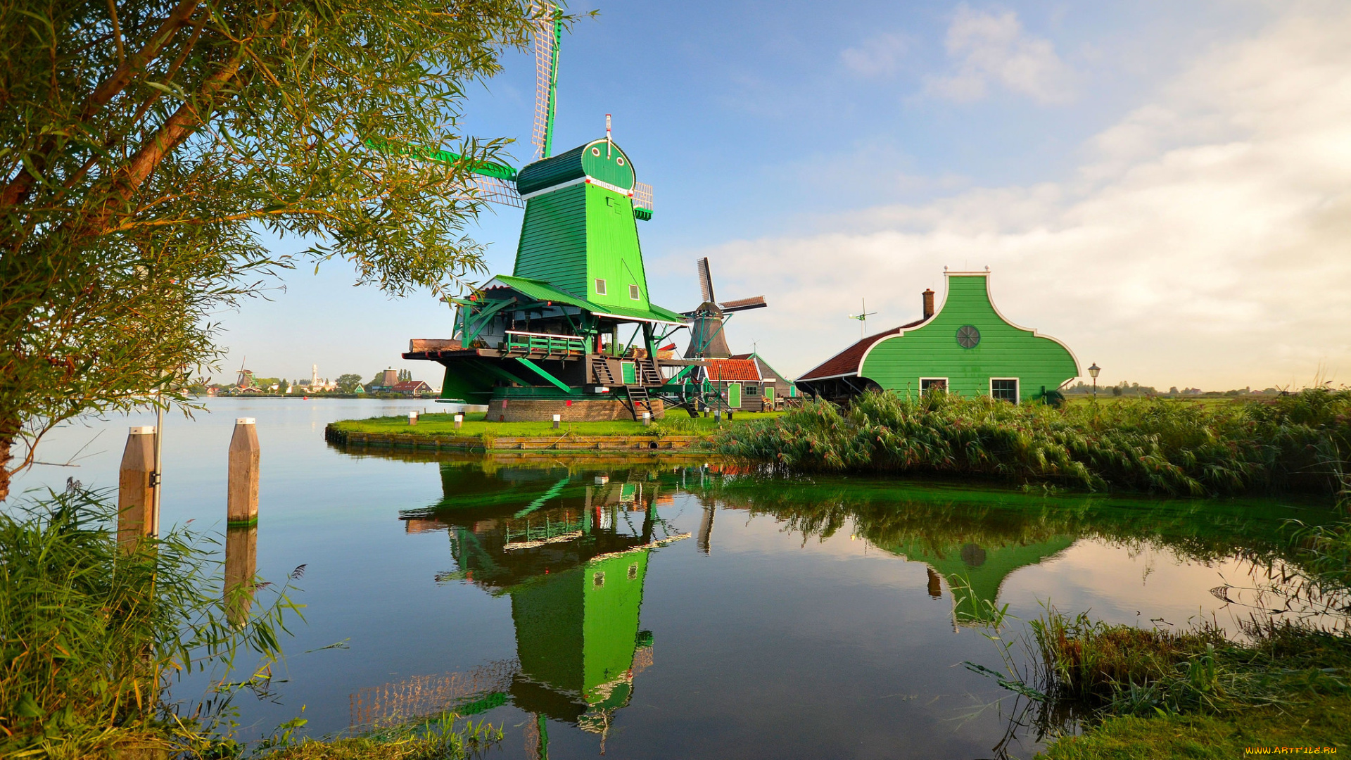 разное, мельницы, река, мельня