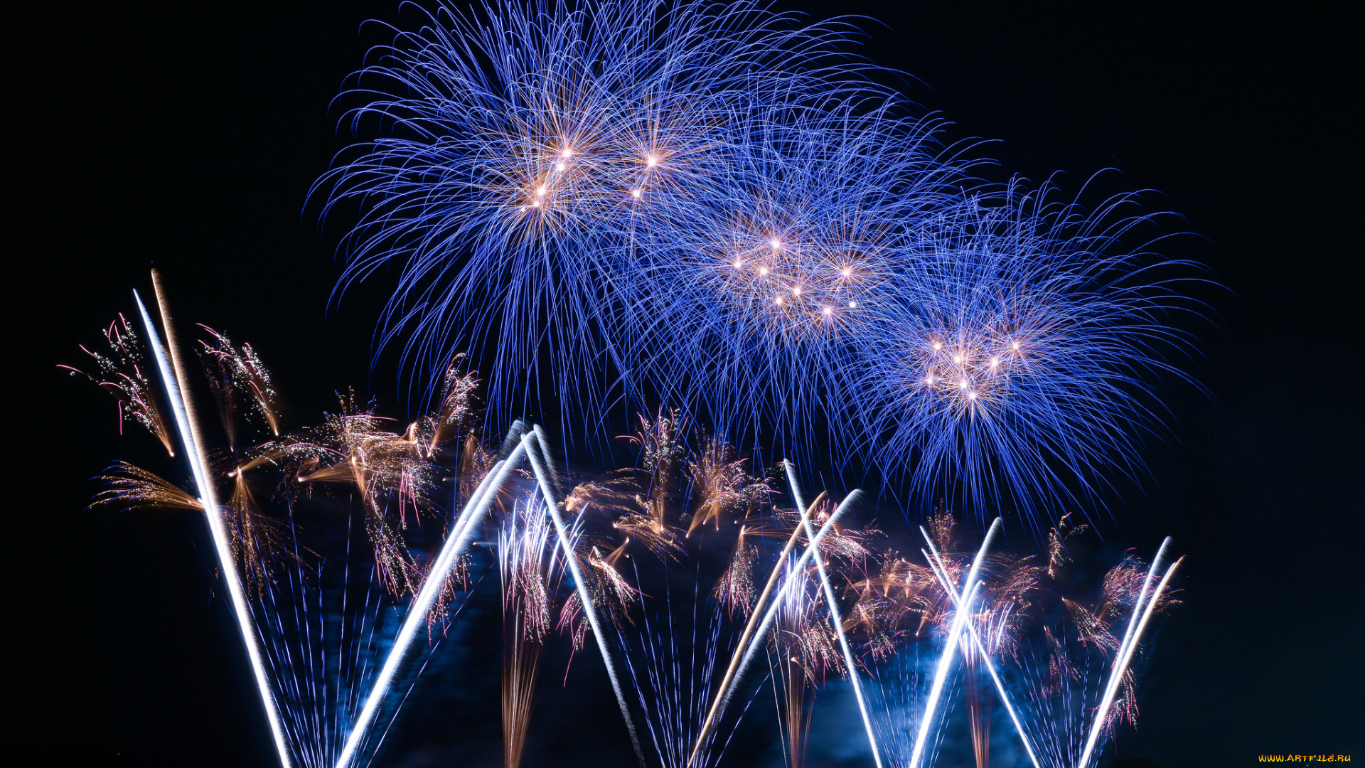 разное, салюты, , фейерверки, искры, ночь, салют