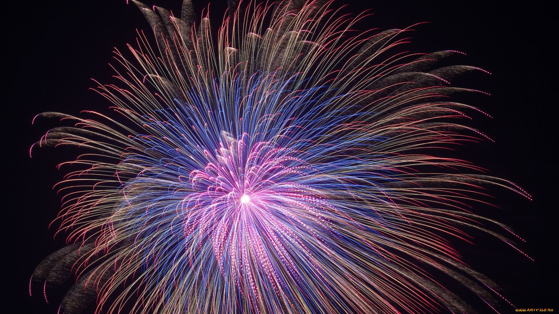 разное, салюты, , фейерверки, салют, искры, ночь