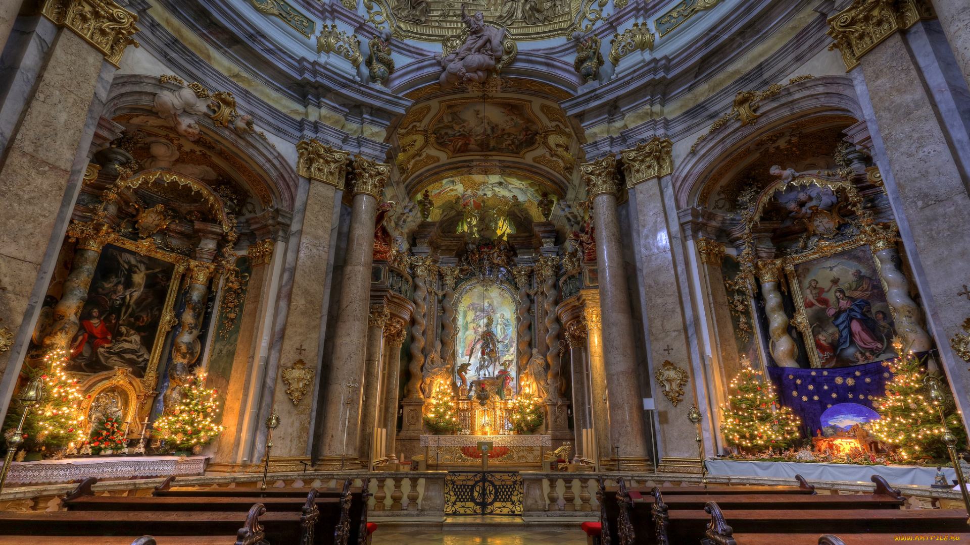 wellenberg, abbey, интерьер, убранство, , роспись, храма, аббатство, декор