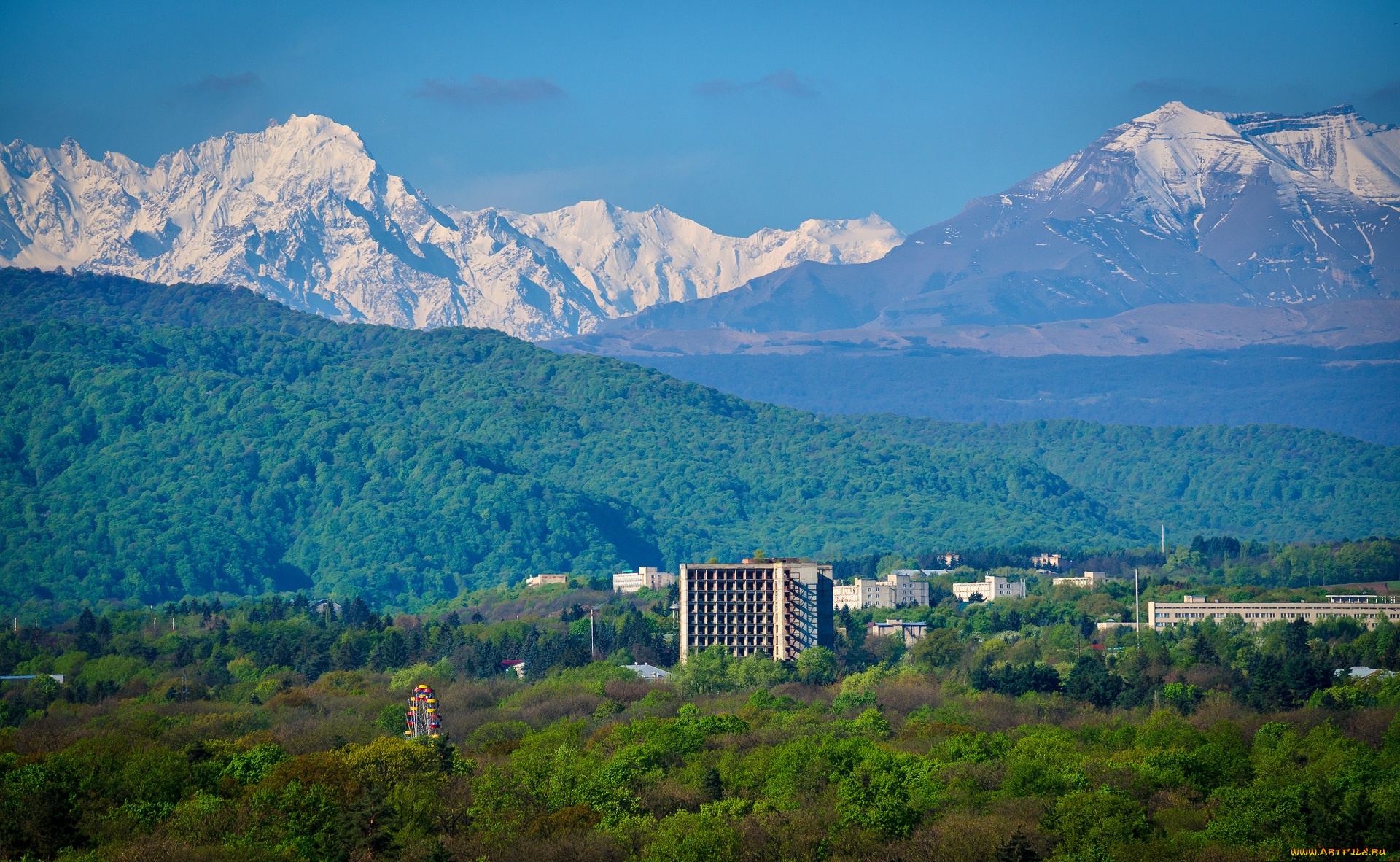 города, -, пейзажи, большой, кавказский, хребет, кбр, кабардино-балкария, нальчик, парк, лес, горы, россия
