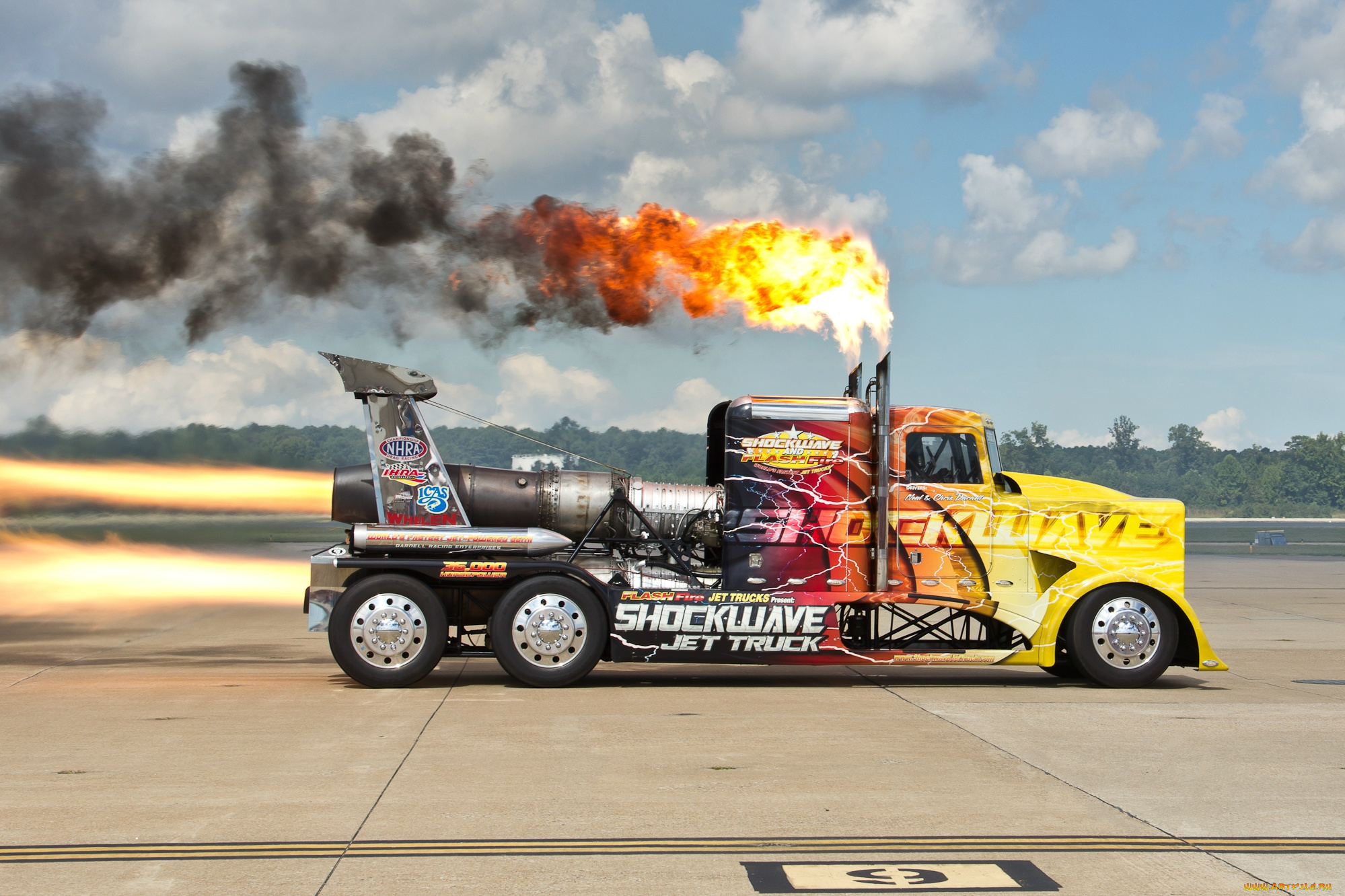 автомобили, грузовики, грузовик, авиадвигатель