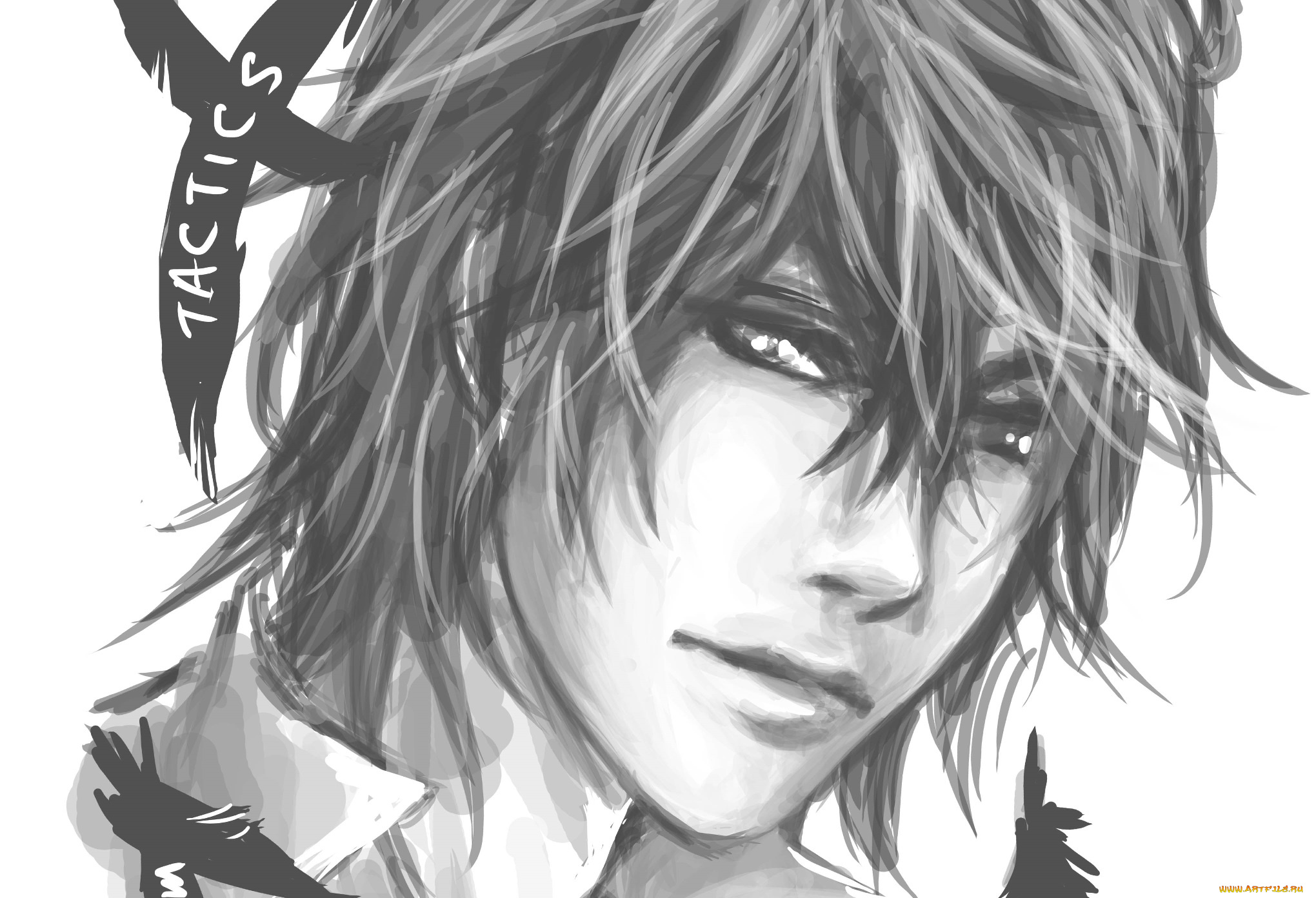 разное, арты, арт, парень, взгляд