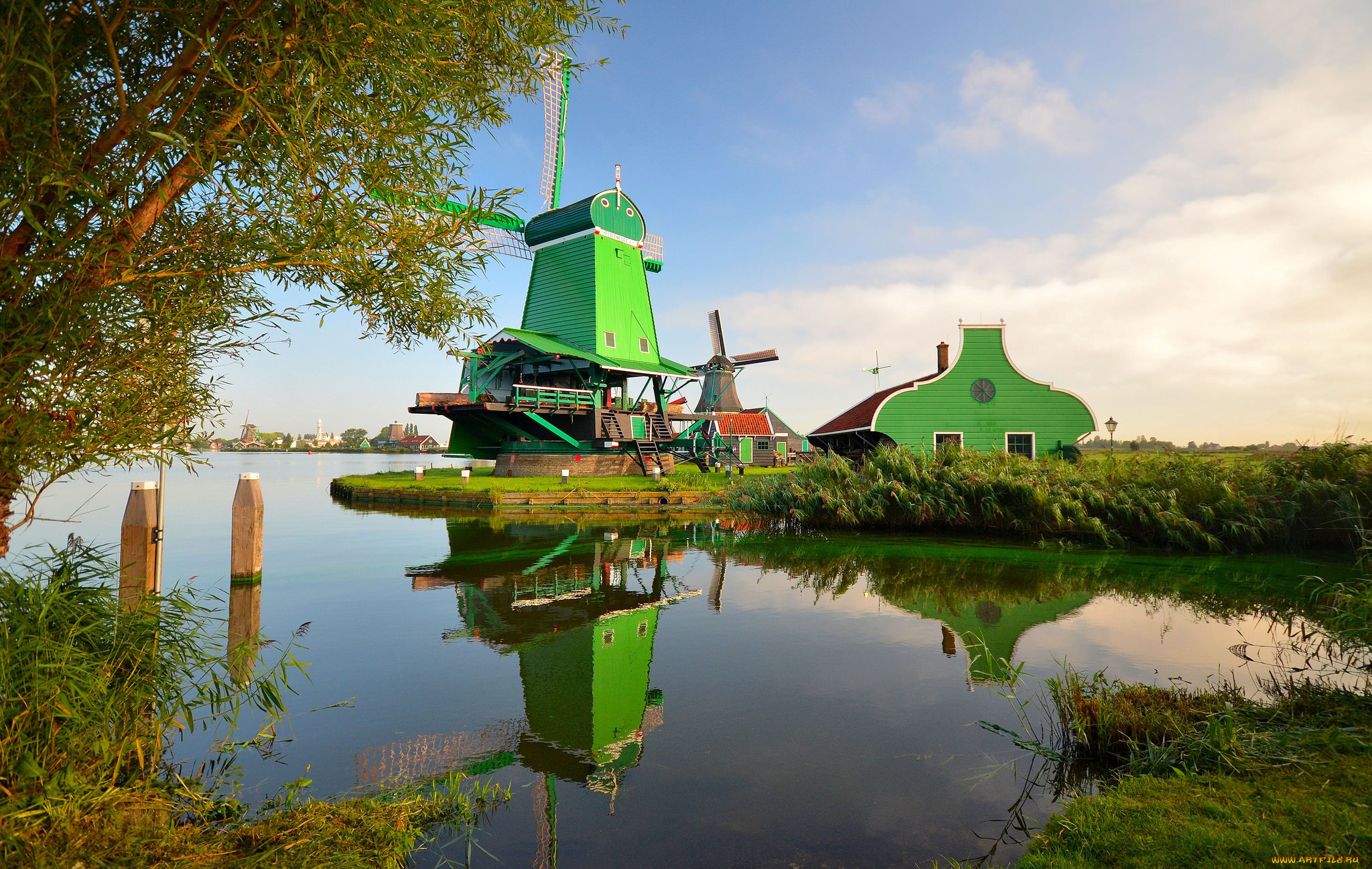 разное, мельницы, река, мельня