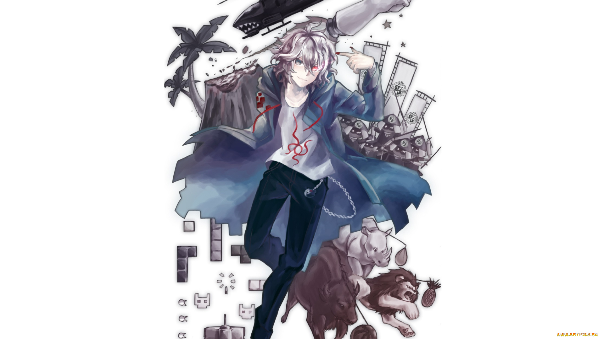 аниме, danganronpa, komaeda, nagito