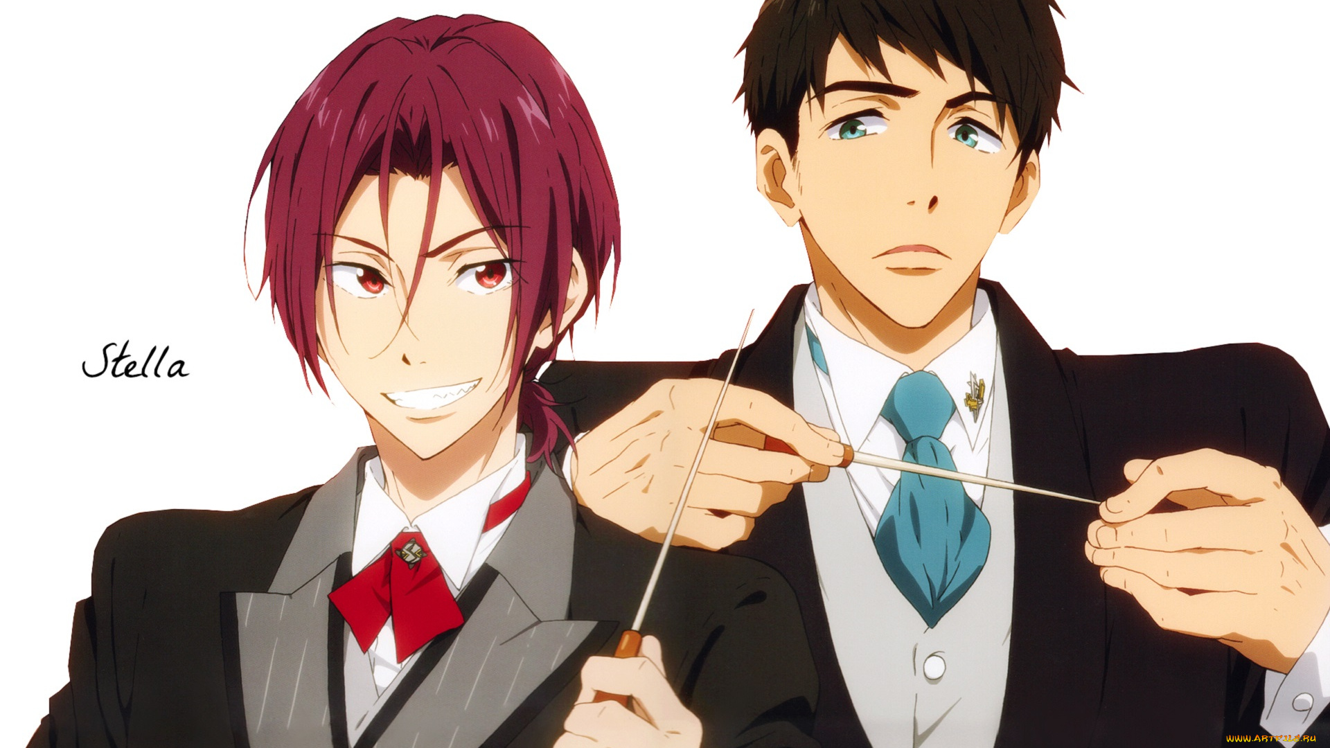 аниме, free, sousuke, rin