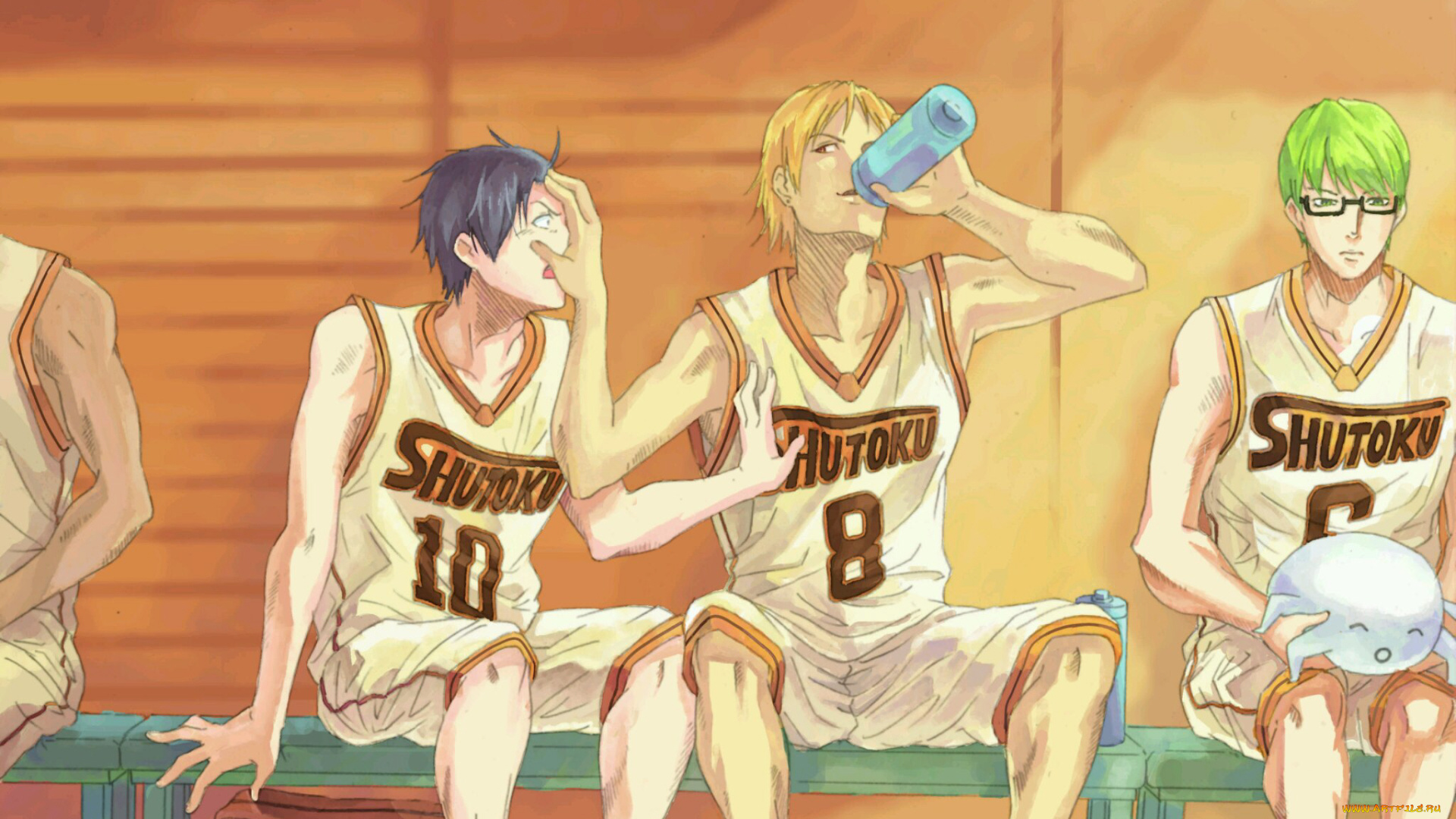 аниме, kuroko, no, baske, shuutoku, high