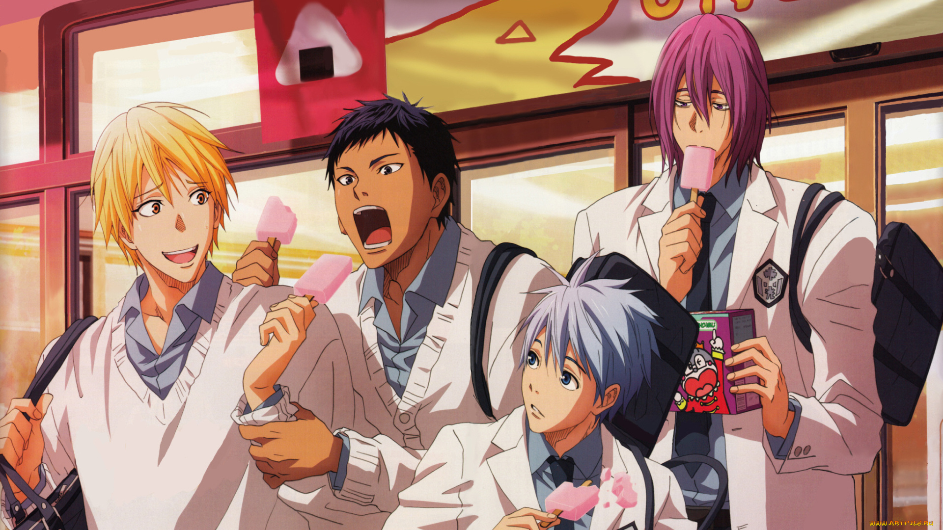 аниме, kuroko, no, baske, teikou