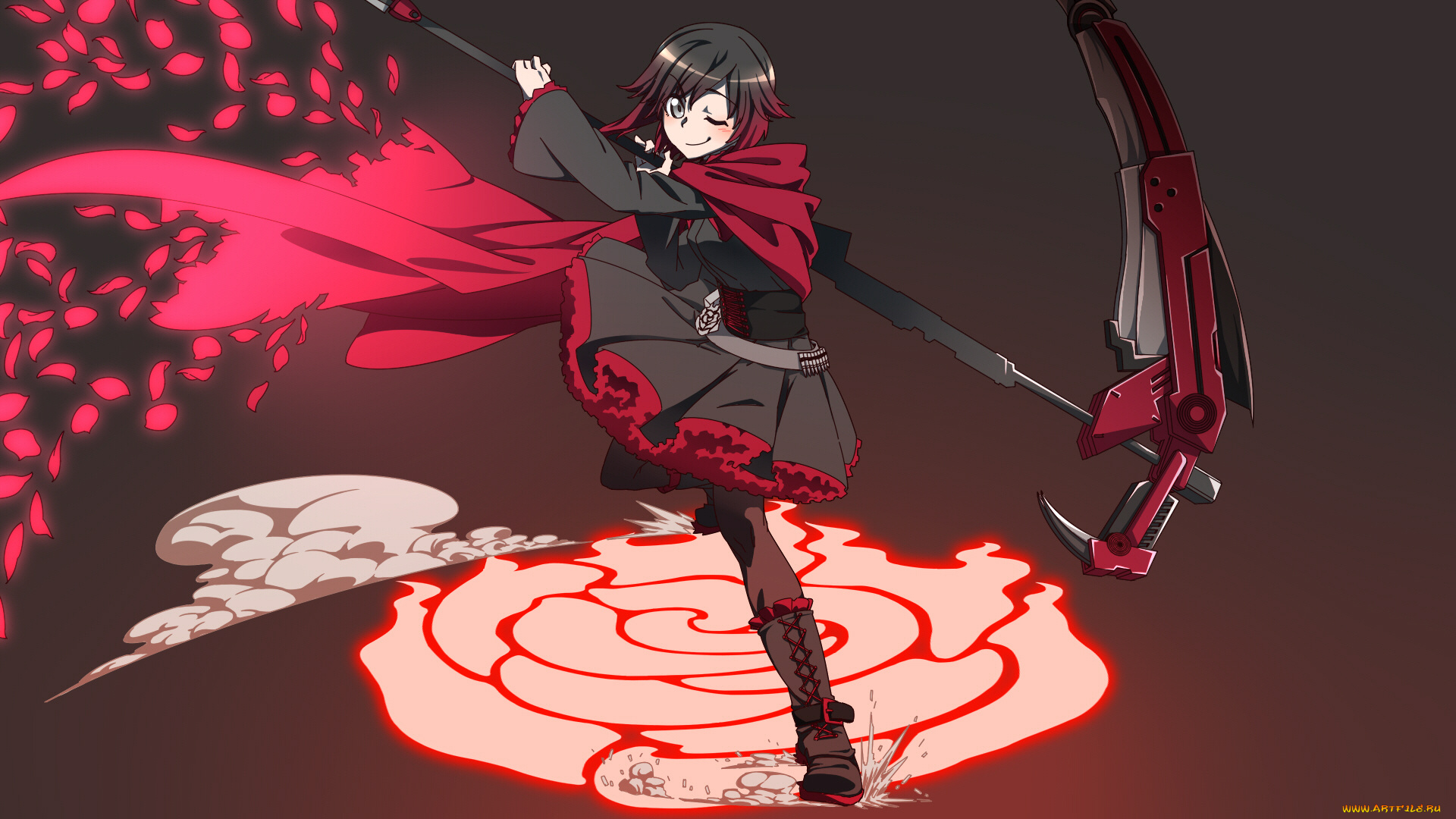 аниме, rwby, ruby, rose
