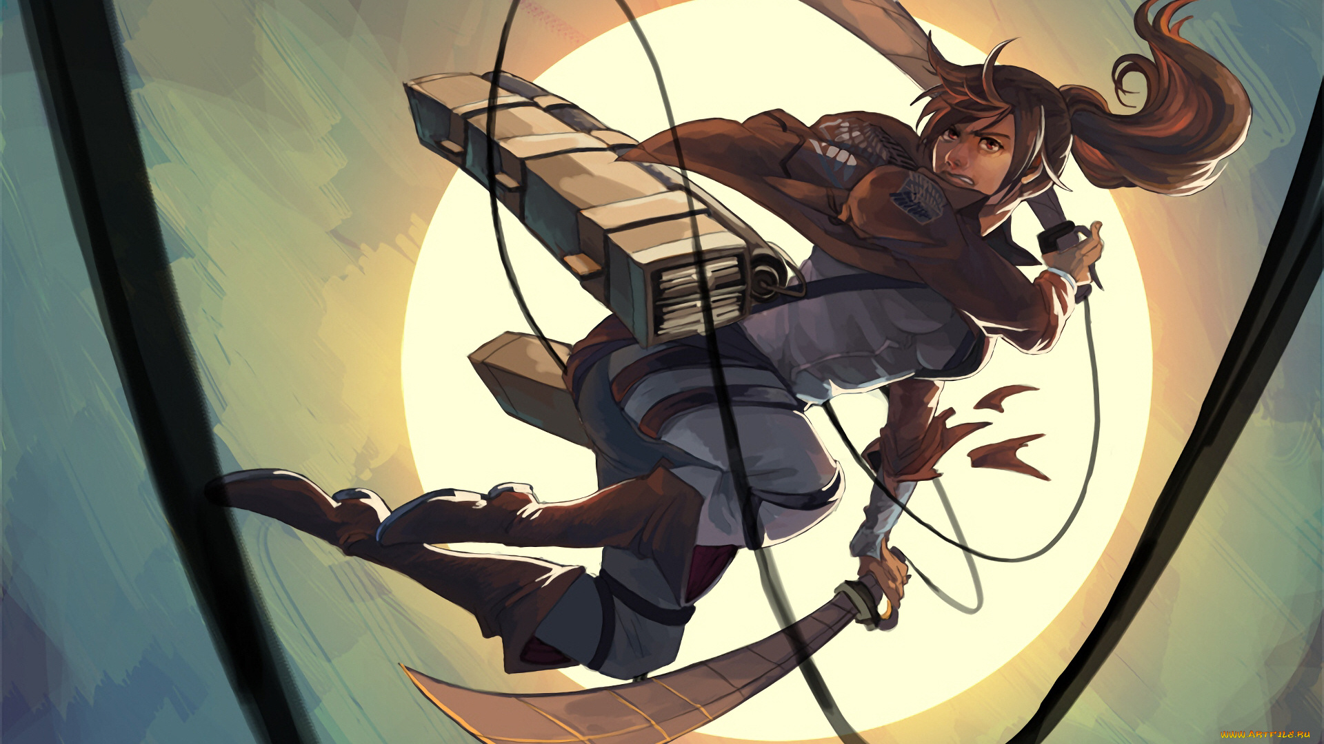 аниме, shingeki, no, kyojin, атака, титанов