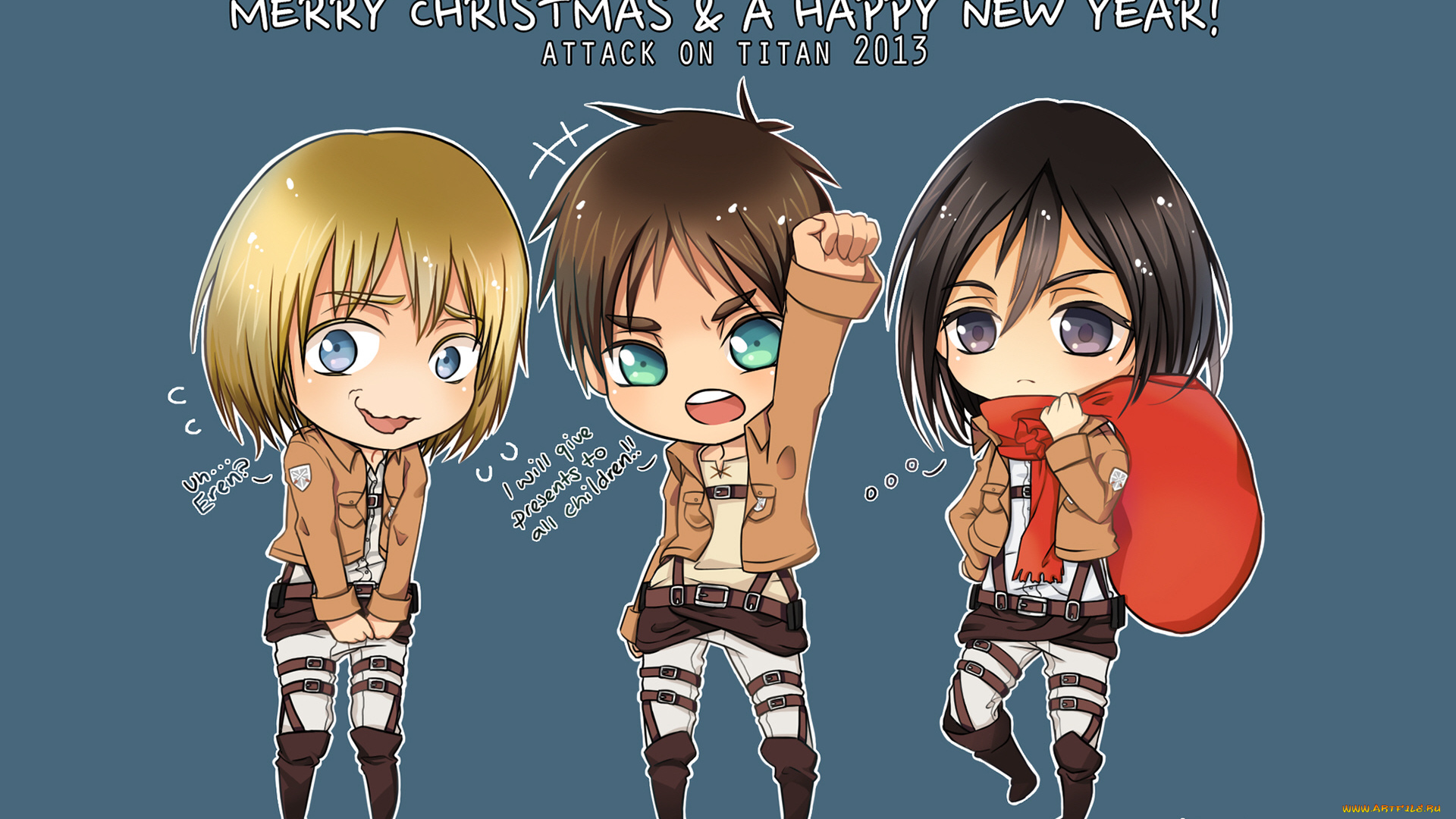 аниме, shingeki, no, kyojin, атака, титанов