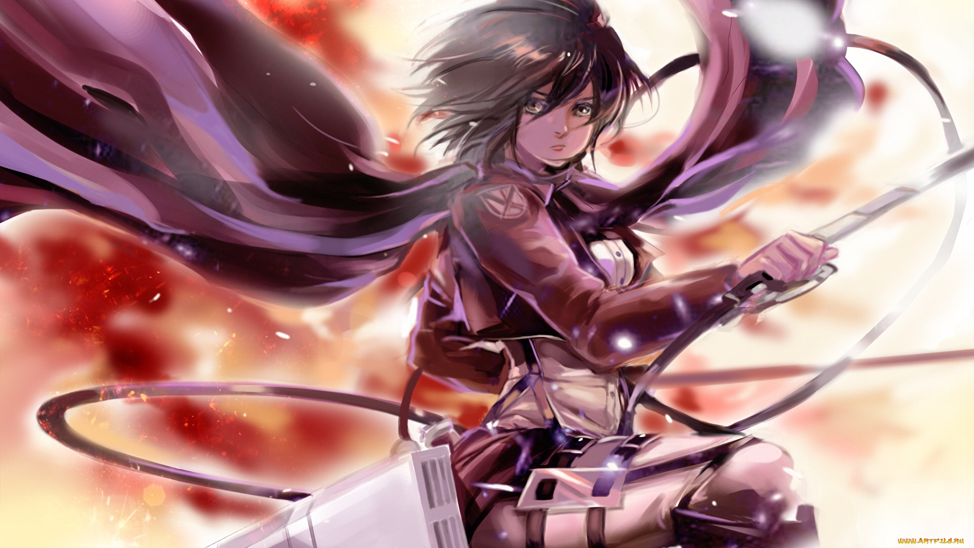 аниме, shingeki, no, kyojin, атака, титанов