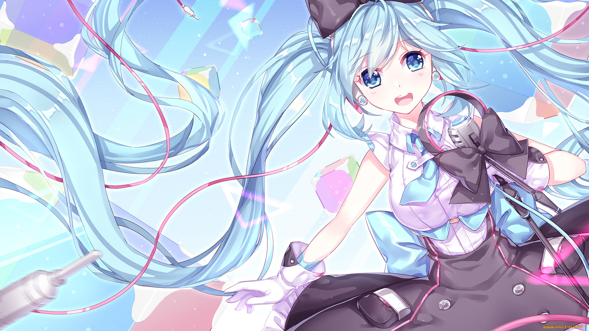 аниме, vocaloid, девушка