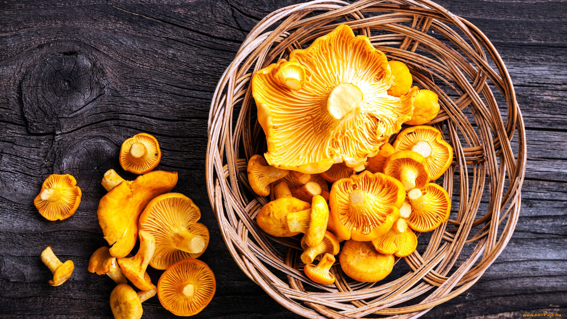 еда, грибы, , грибные, блюда, лисички, корзинка