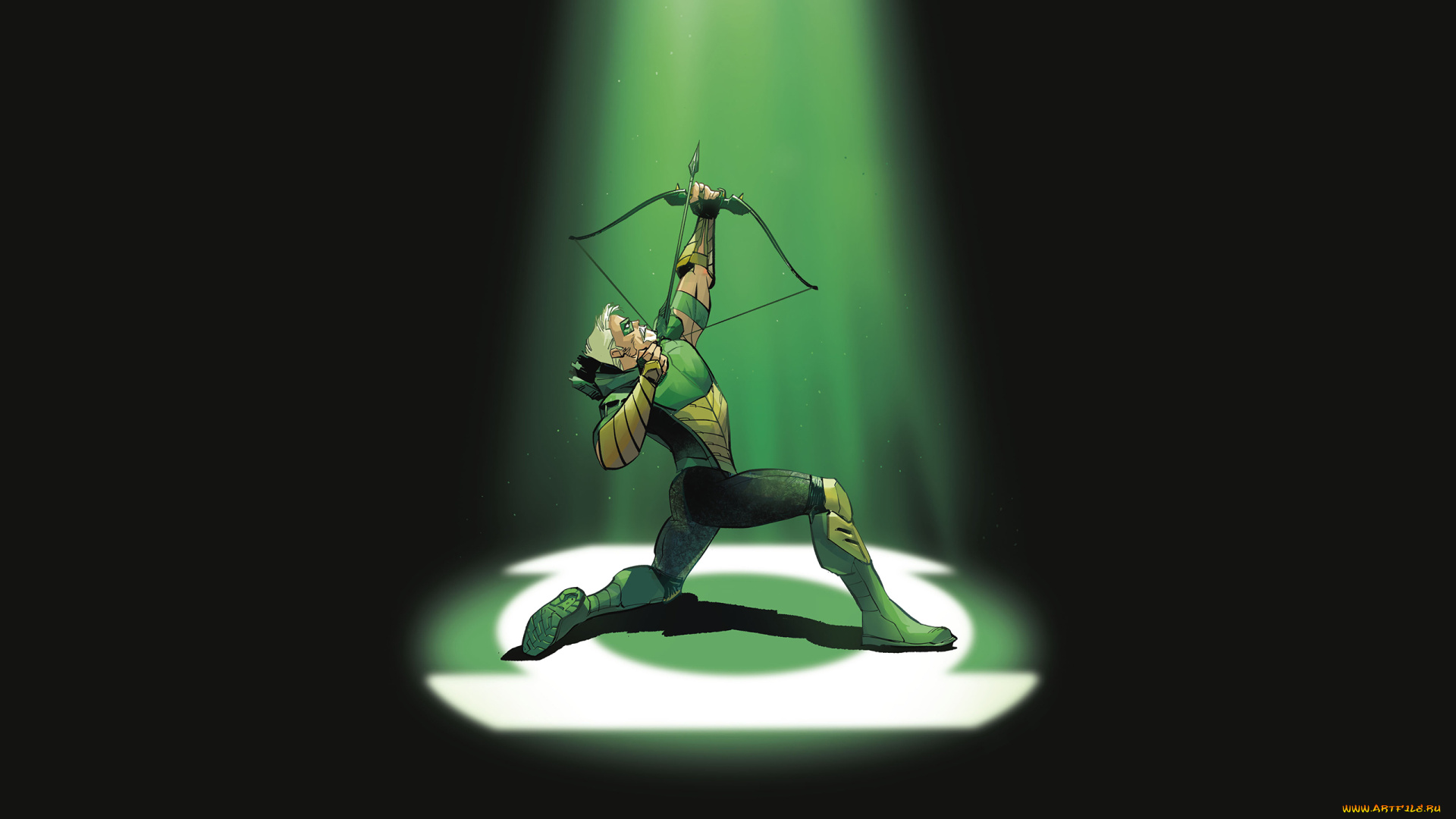 рисованное, комиксы, green, arrow