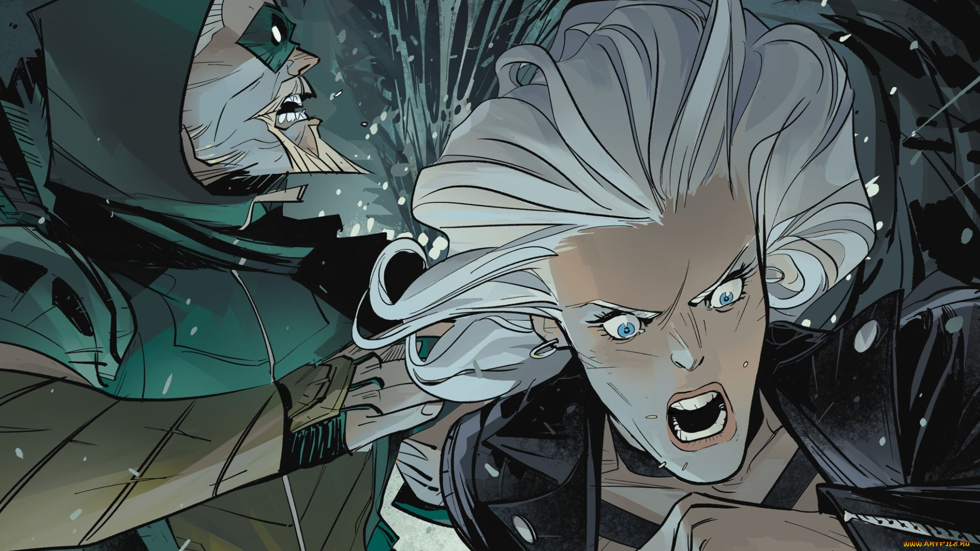 рисованное, комиксы, green, arrow