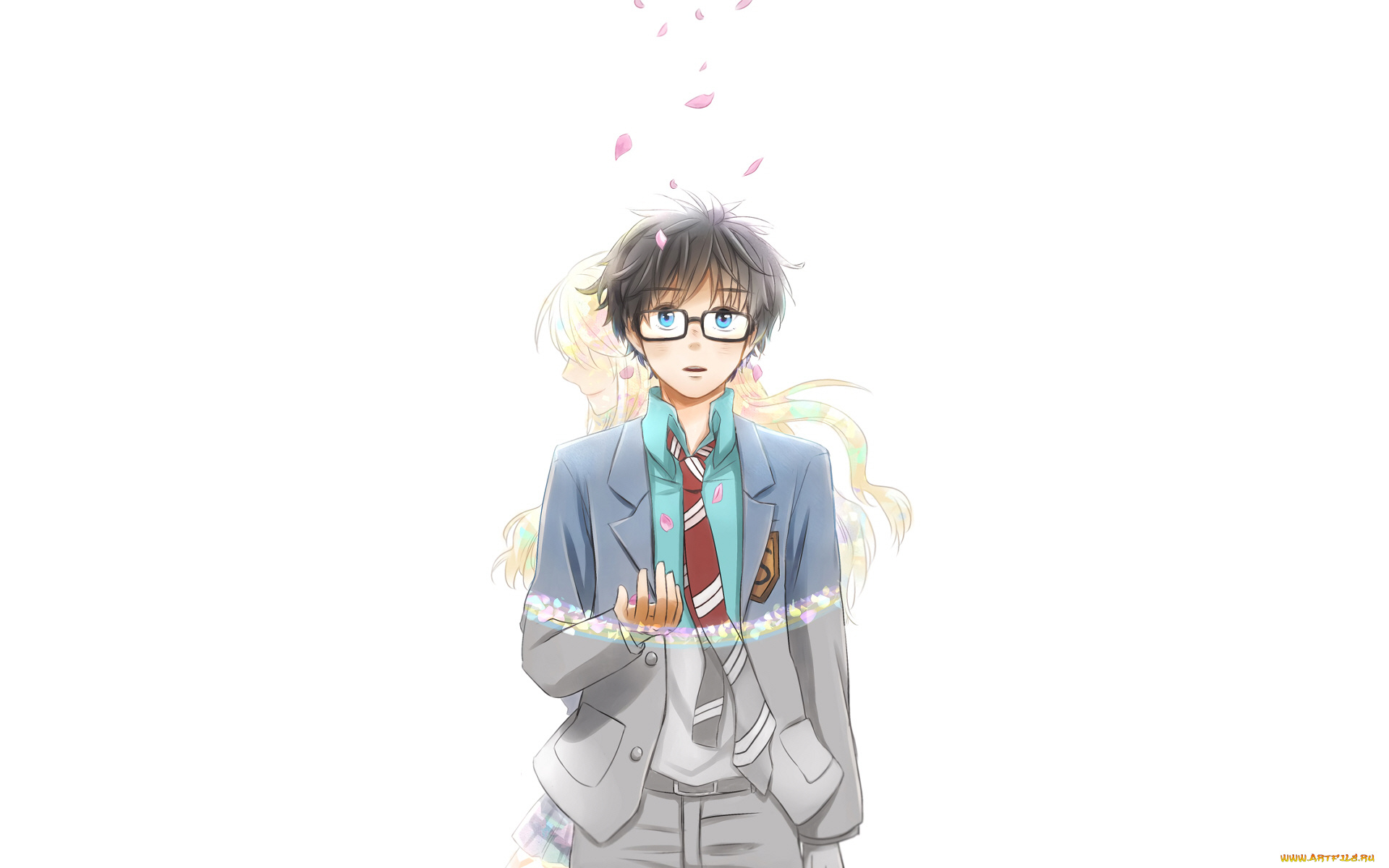 аниме, shigatsu, wa, kimi, no, uso, твоя, апрельская, ложь