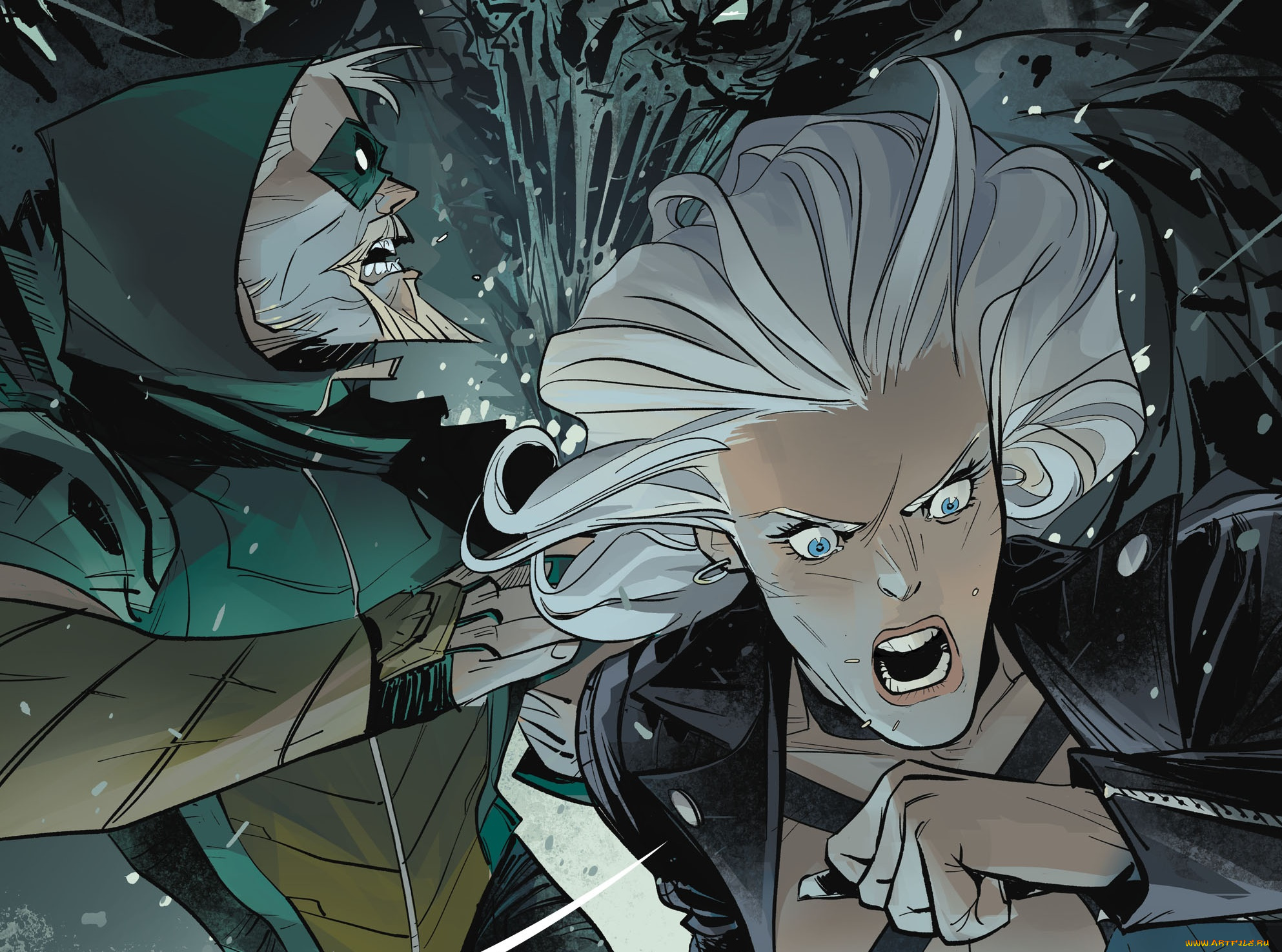 рисованное, комиксы, green, arrow