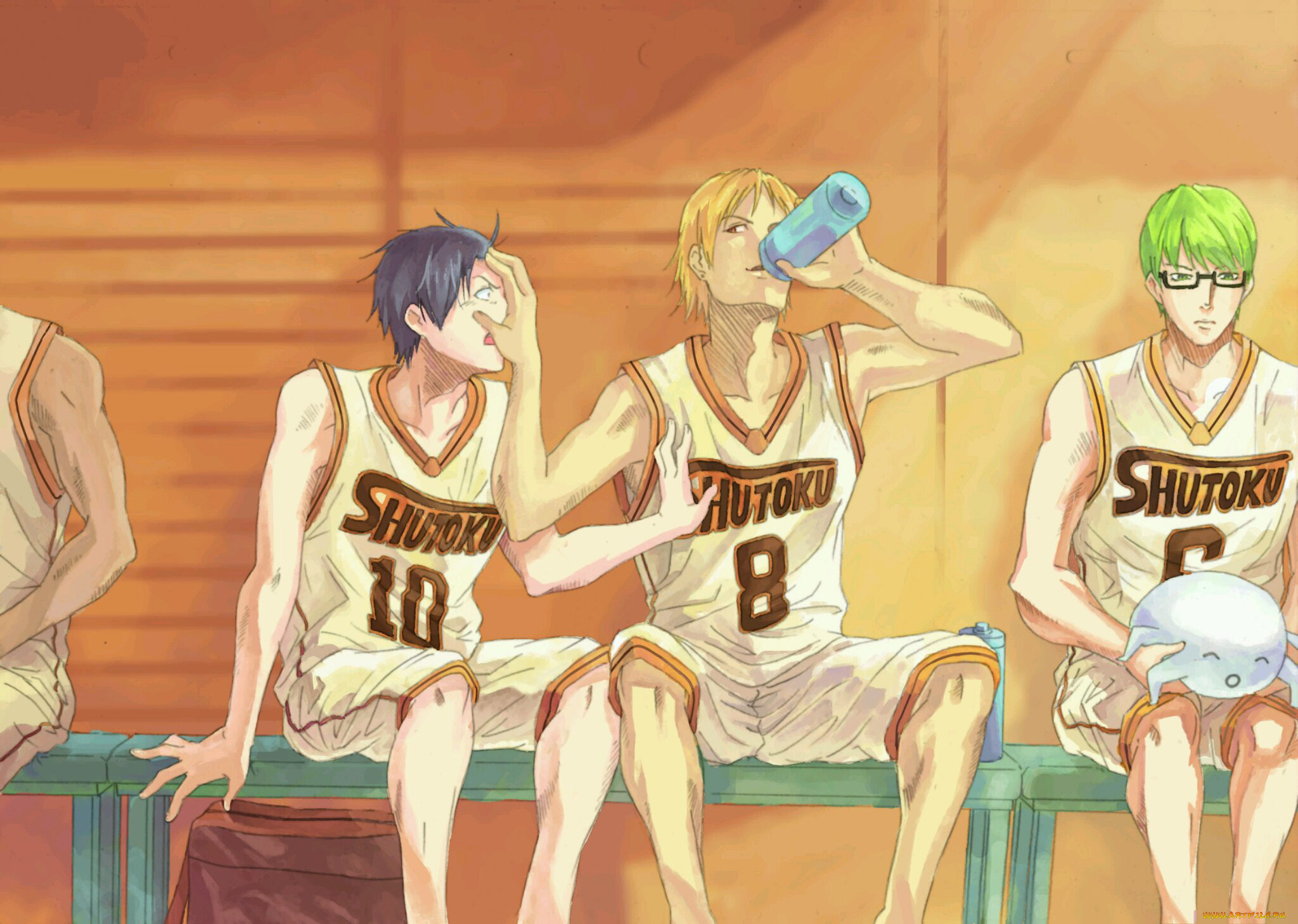 аниме, kuroko, no, baske, shuutoku, high