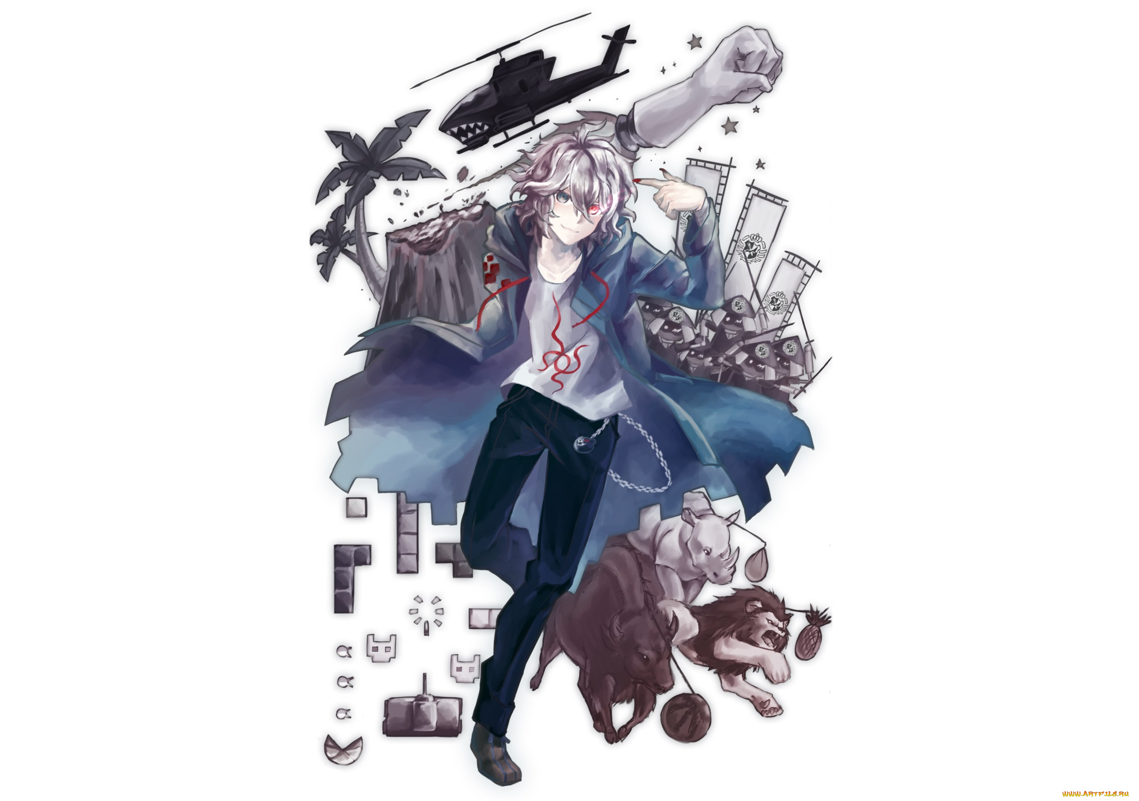 аниме, danganronpa, komaeda, nagito