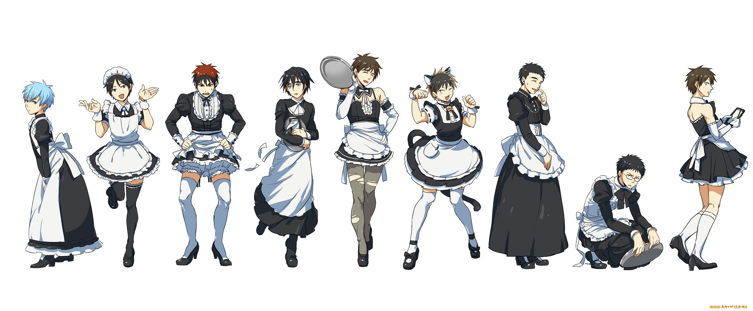 аниме, kuroko, no, baske, парни, баскетбол