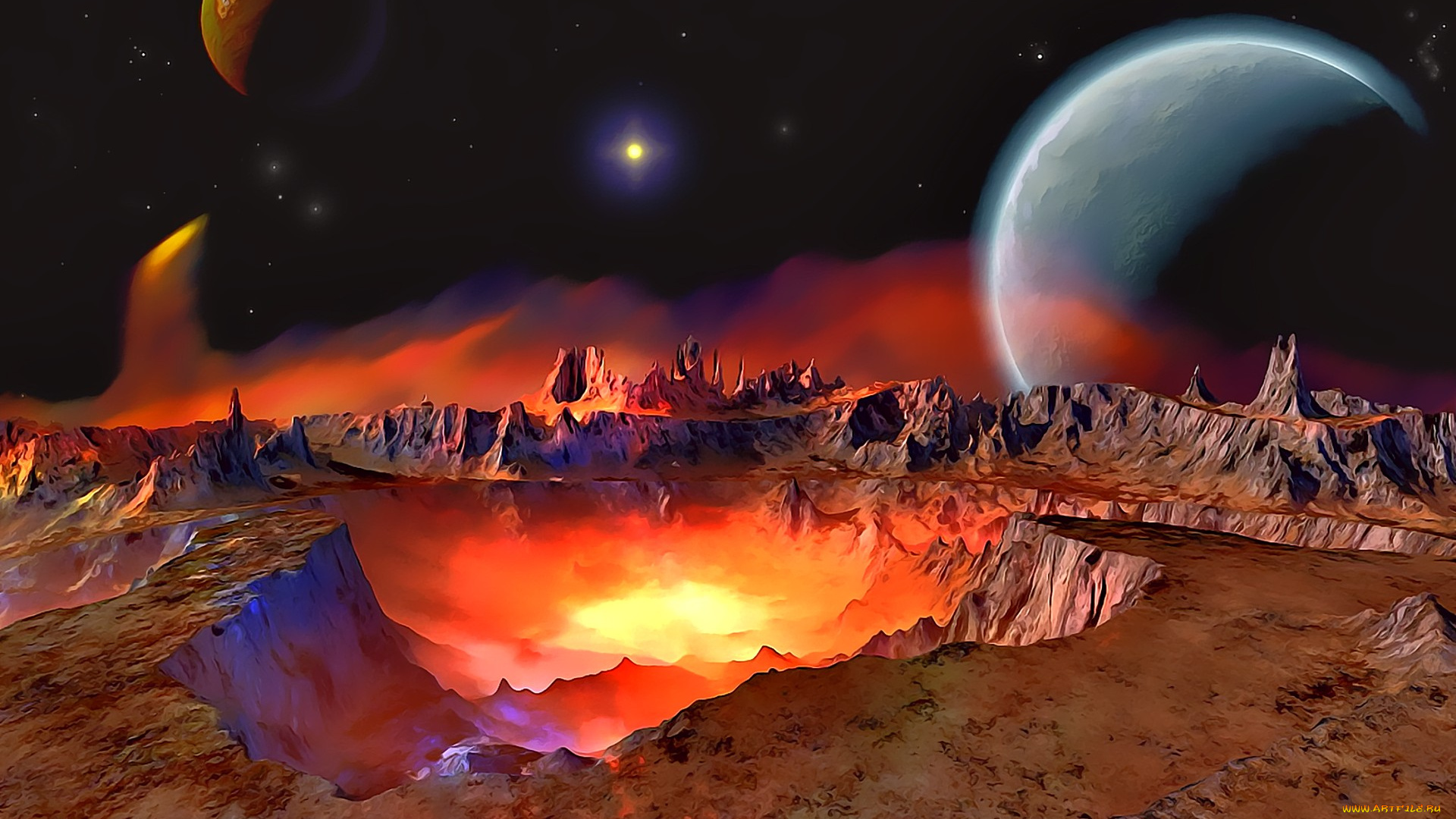 календари, 3д-графика, планета