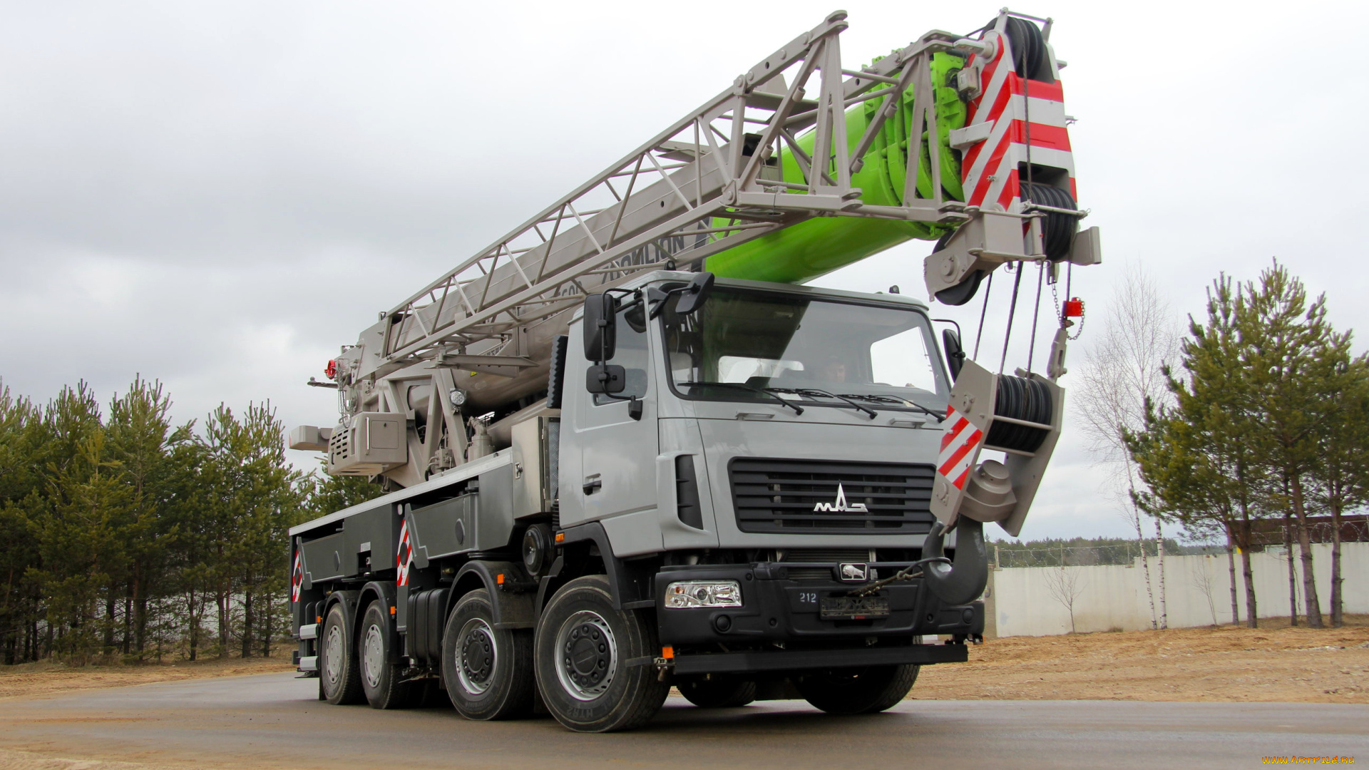 техника, краны, маз