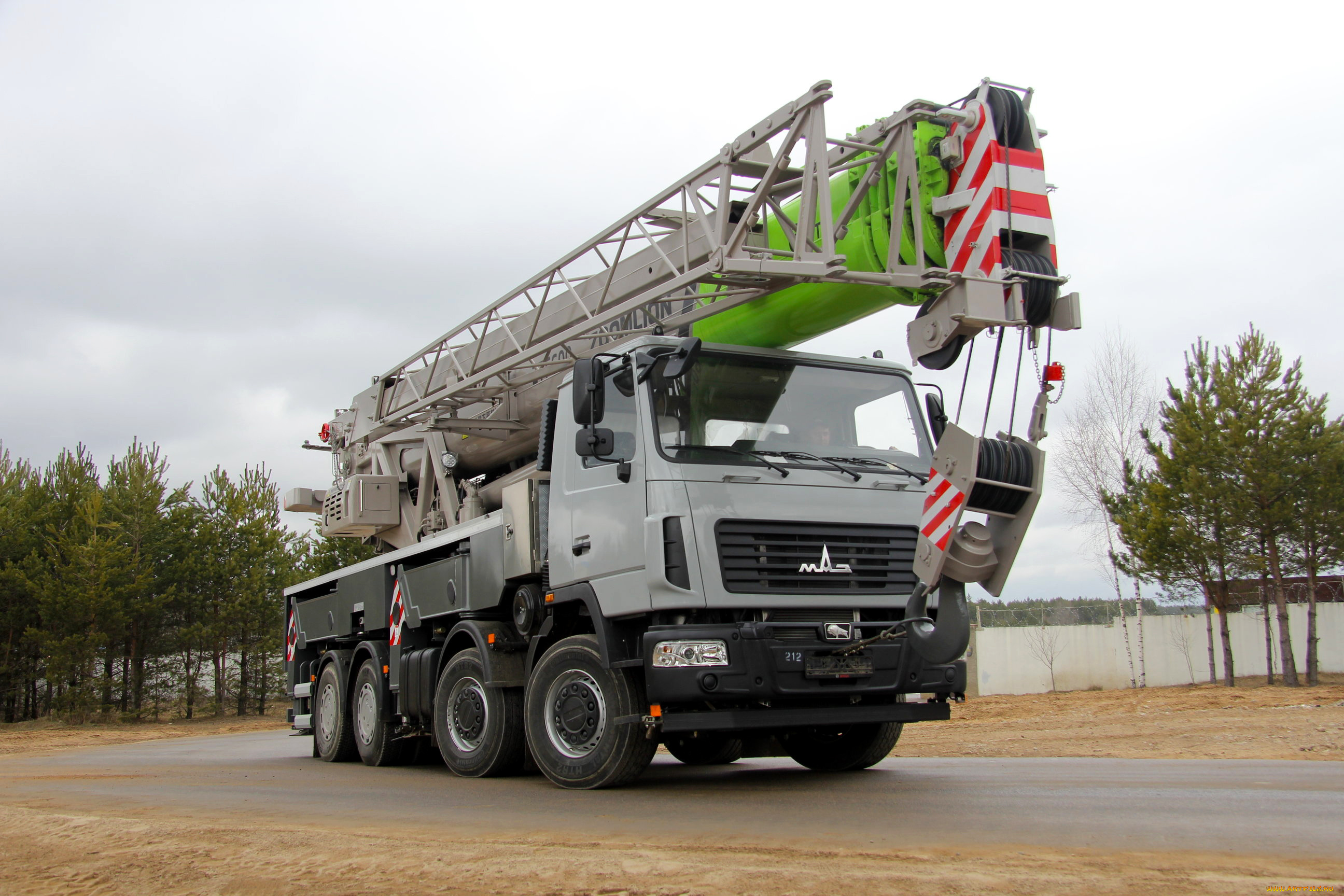 техника, краны, маз