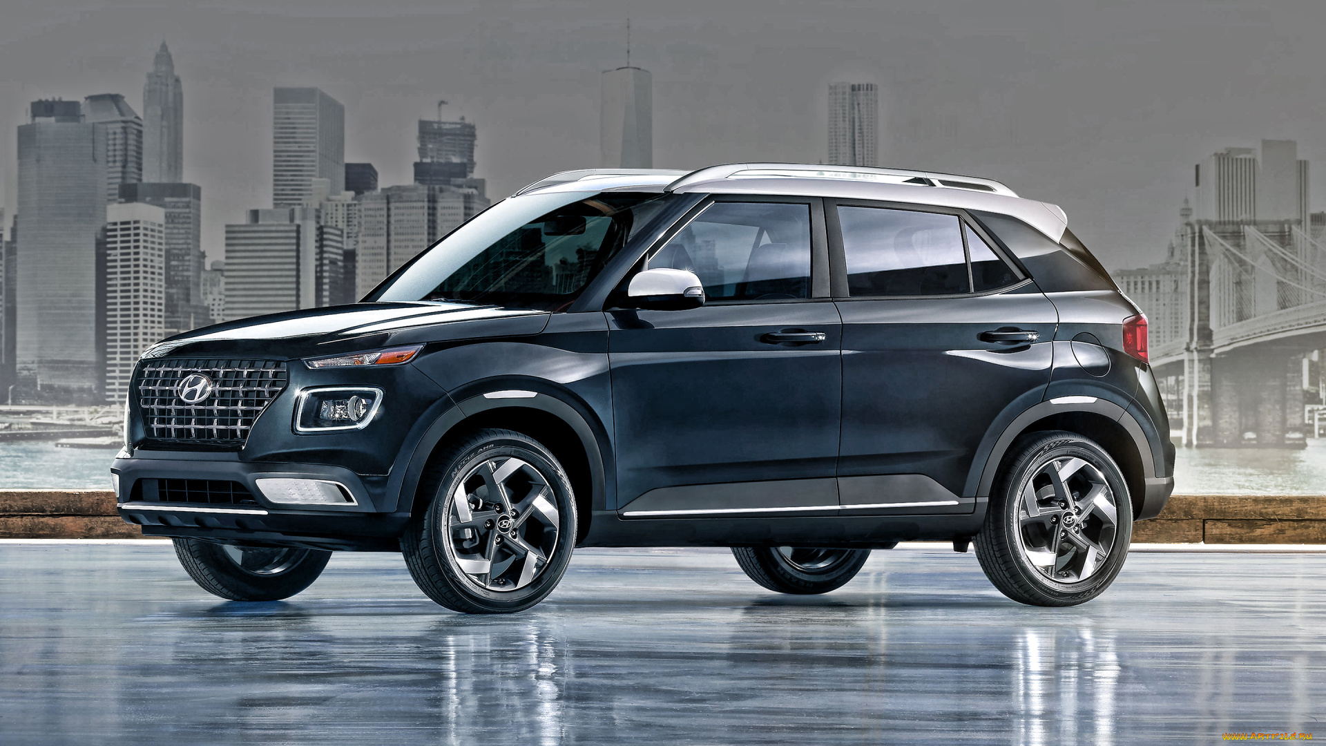 2020, hyundai, venue, автомобили, hyundai, корейские, кроссовер, вид, спереди, экстерьер, venue, 2020, серый, новый