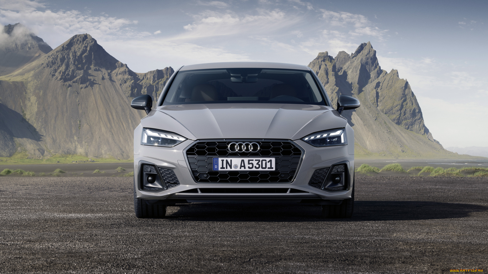 audi, a5, sportback, 40, tfsi, s, line, 2019, автомобили, audi, вид, спереди, ауди, спортбэк, горы