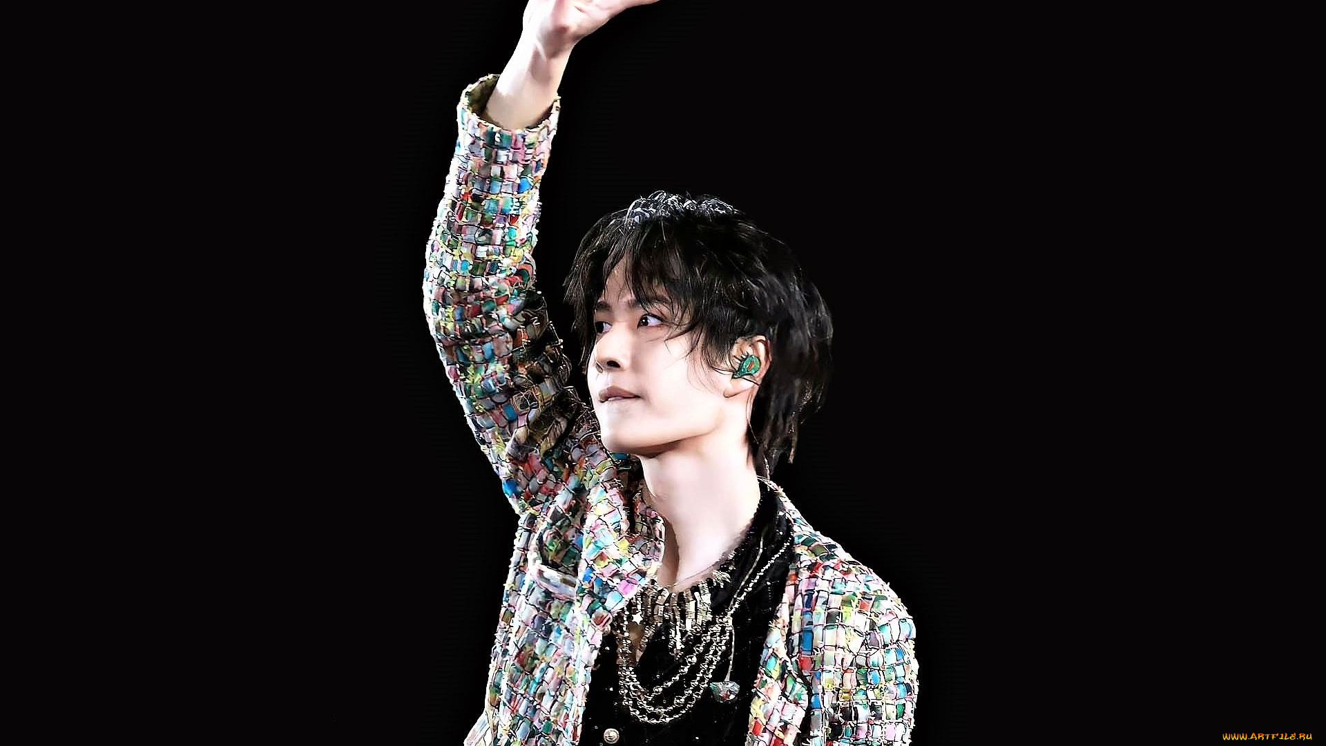 мужчины, wang, yi, bo, актер, певец, жест, пиджак, украшения