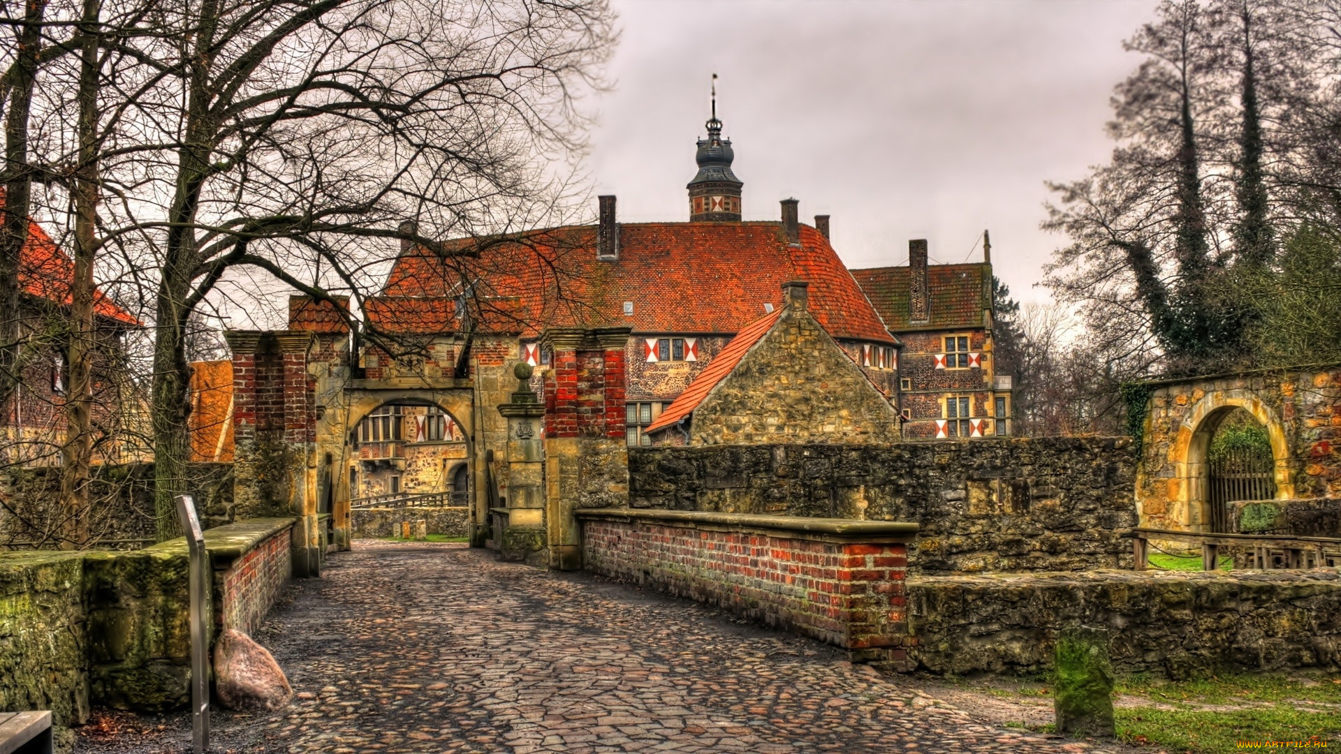 castle, vischering, города, замки, германии, castle, vischering