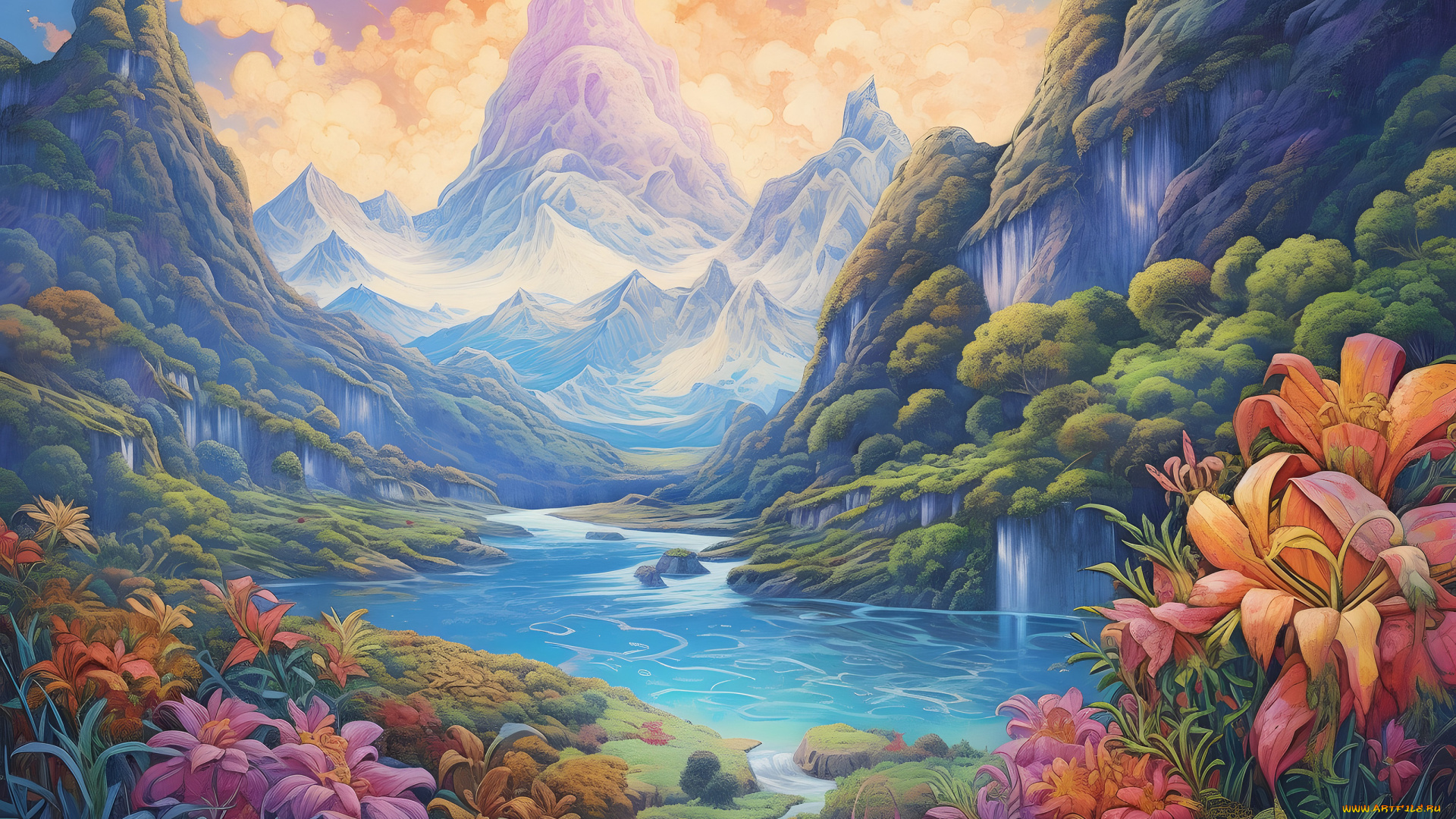 рисованное, природа, нейросети, графика, нейроарт, ai, art, нейронные, сети, рисунки, нейро, искусство